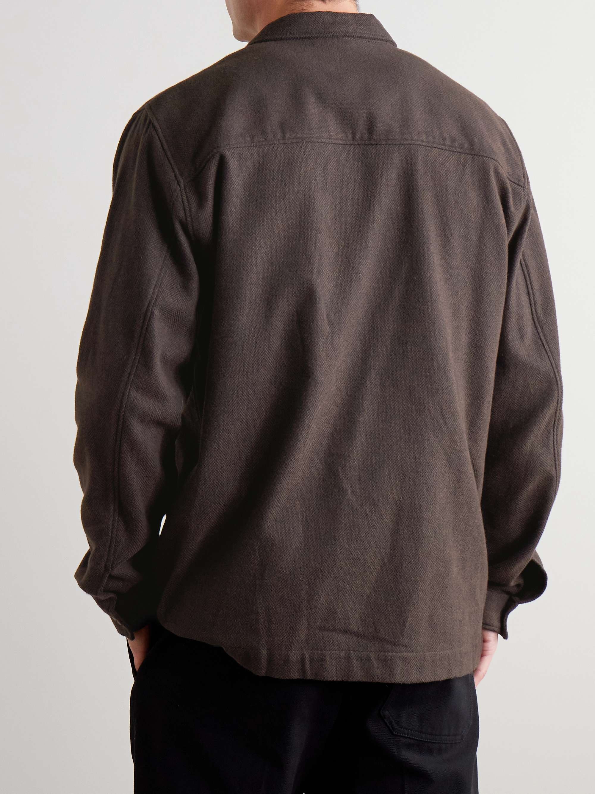 Herringbone Cotton-Flannel Overshirt view