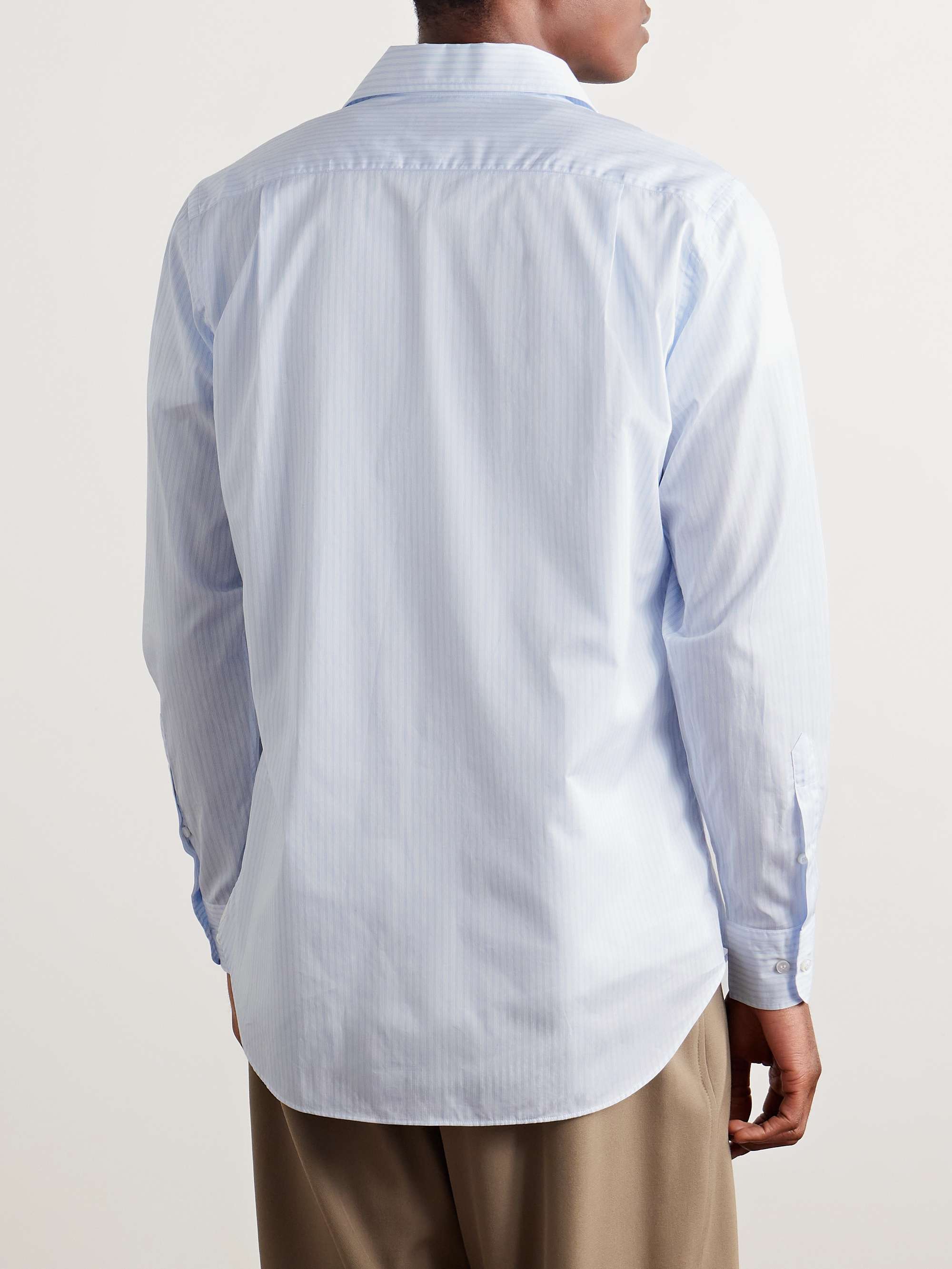 André Striped Cotton-Poplin Shirt view
