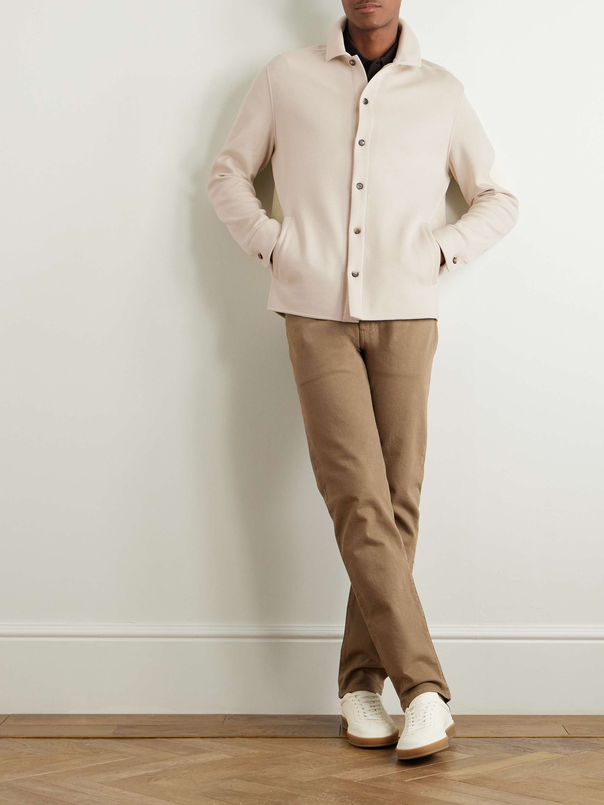 Cotton, Silk and Cashmere-Blend Overshirt view