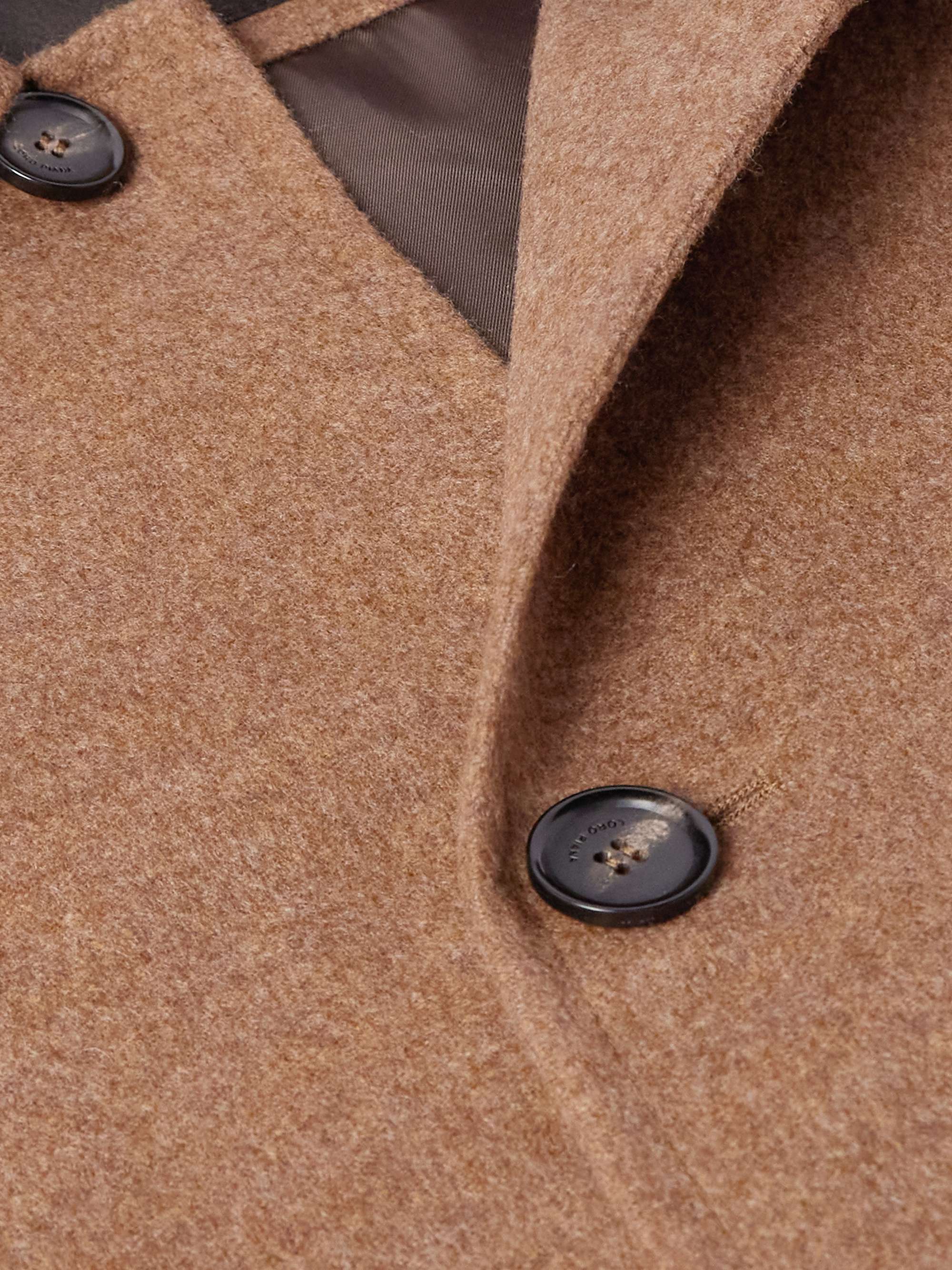 Owen Belted Suede-Trimmed Rain System® Cashmere Coat view