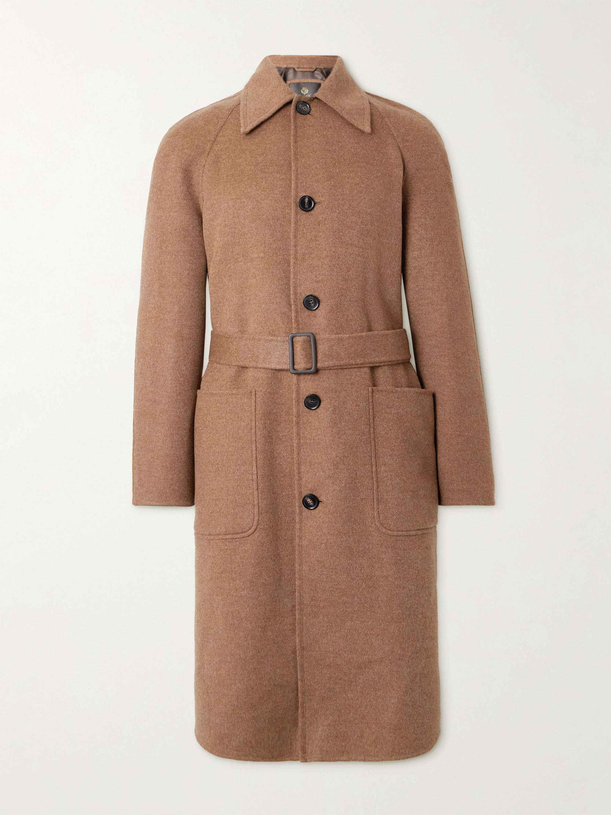 Owen Belted Suede-Trimmed Rain System® Cashmere Coat view