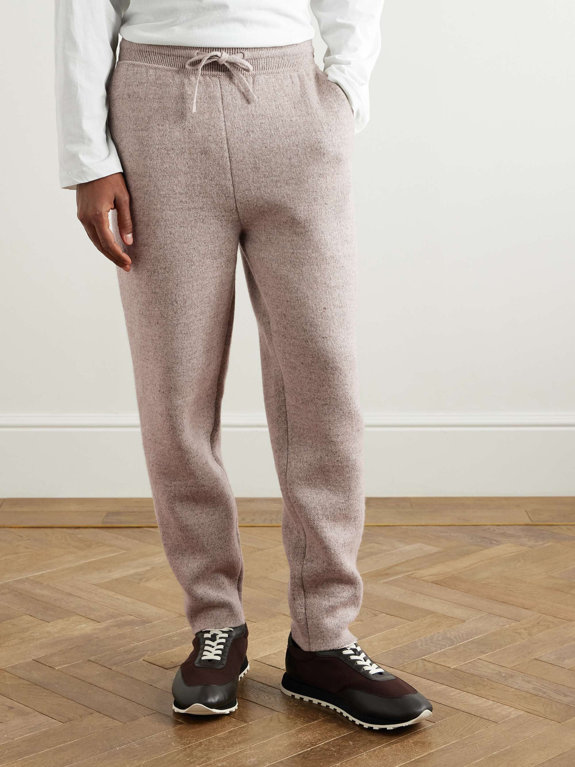 Tapered Linen and Cashmere-Blend Sweatpants view
