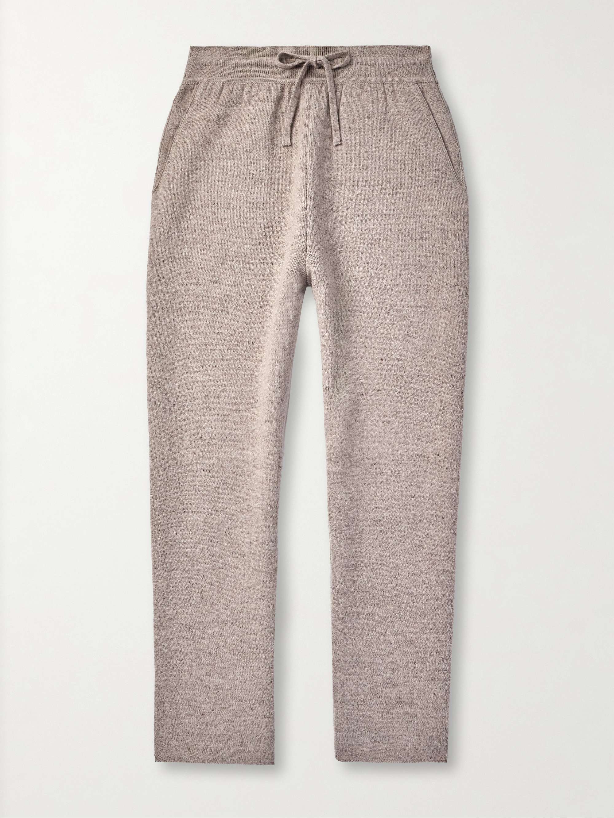 Tapered Linen and Cashmere-Blend Sweatpants view