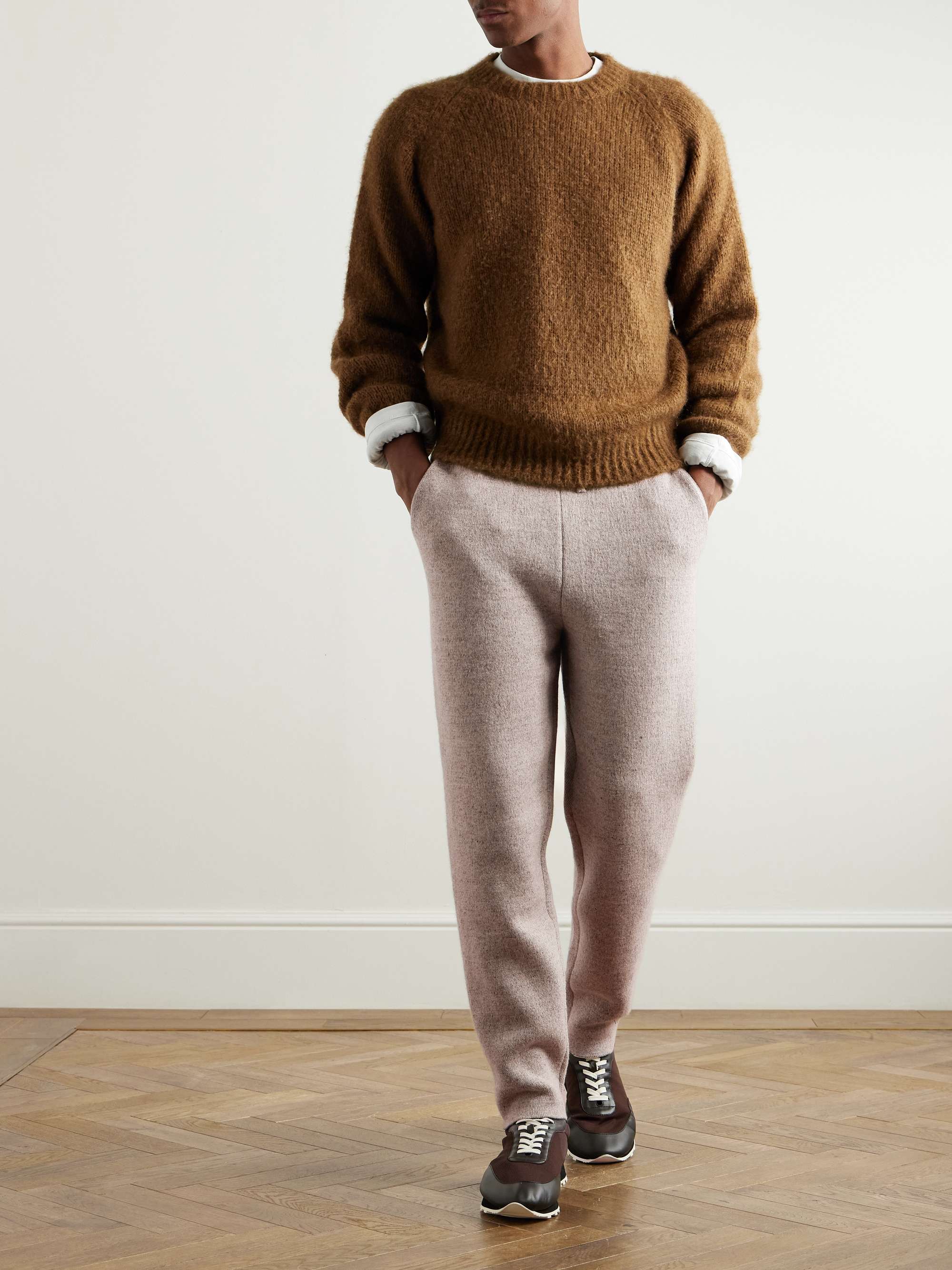 Tapered Linen and Cashmere-Blend Sweatpants view