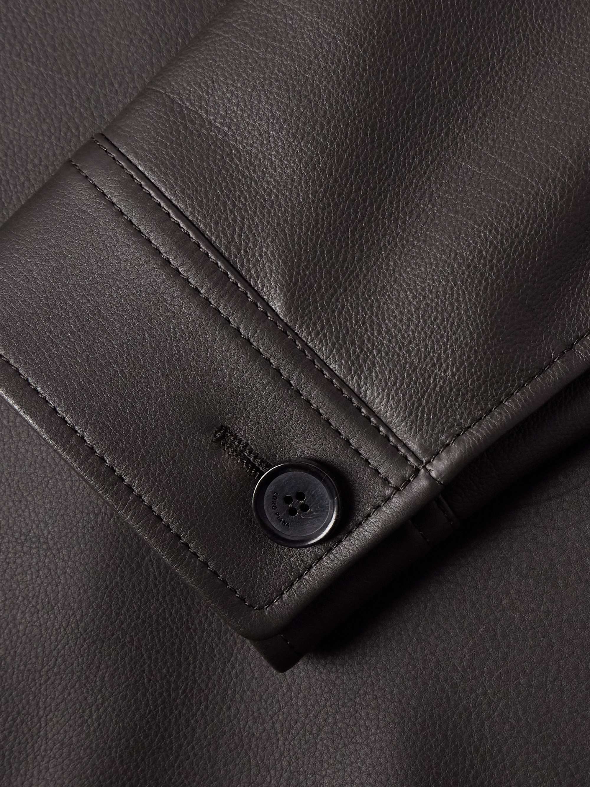 Evandro Full Grain Leather Overshirt view