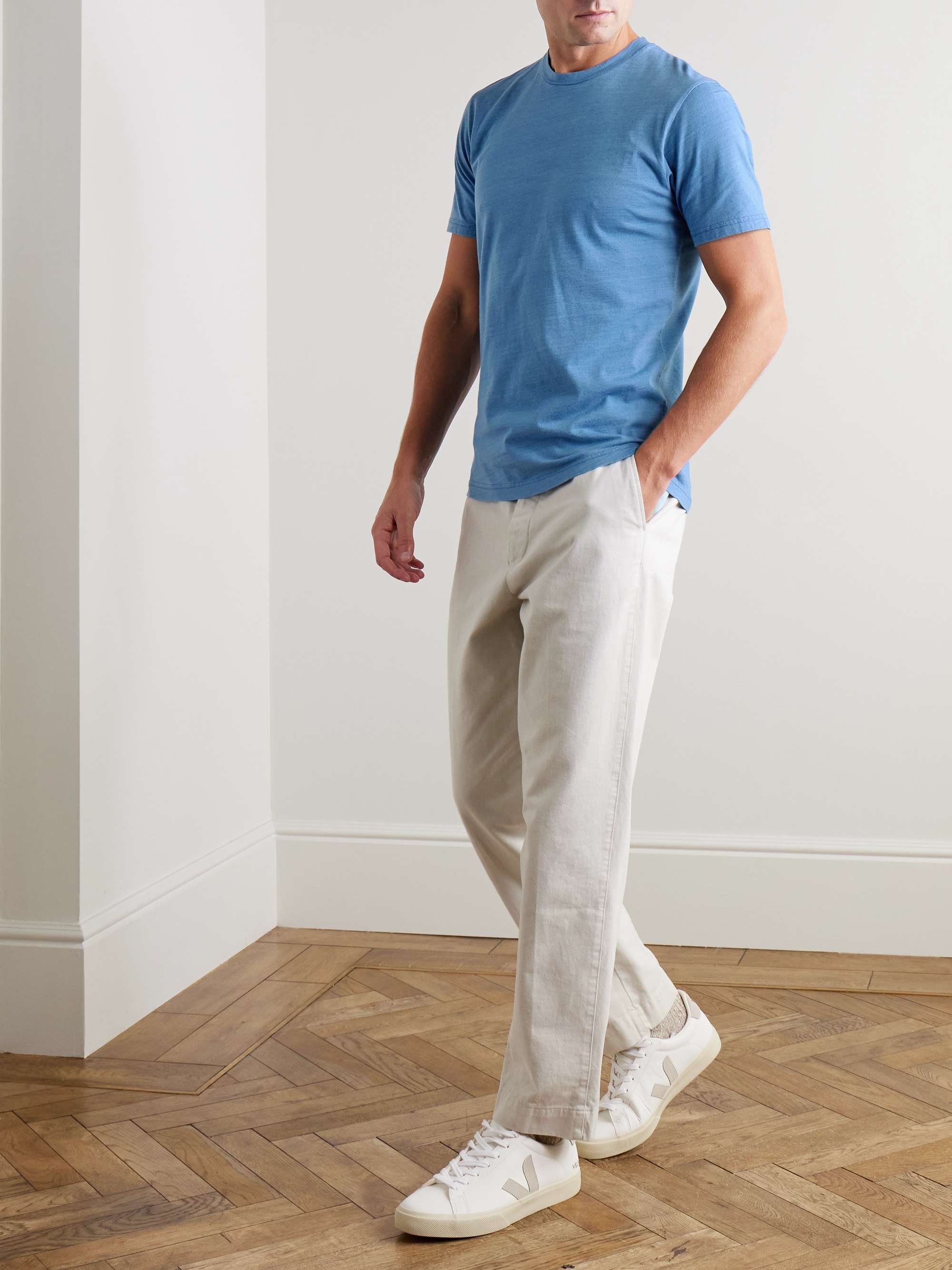 Indigo-Dyed Organic Cotton-Jersey T-Shirt view