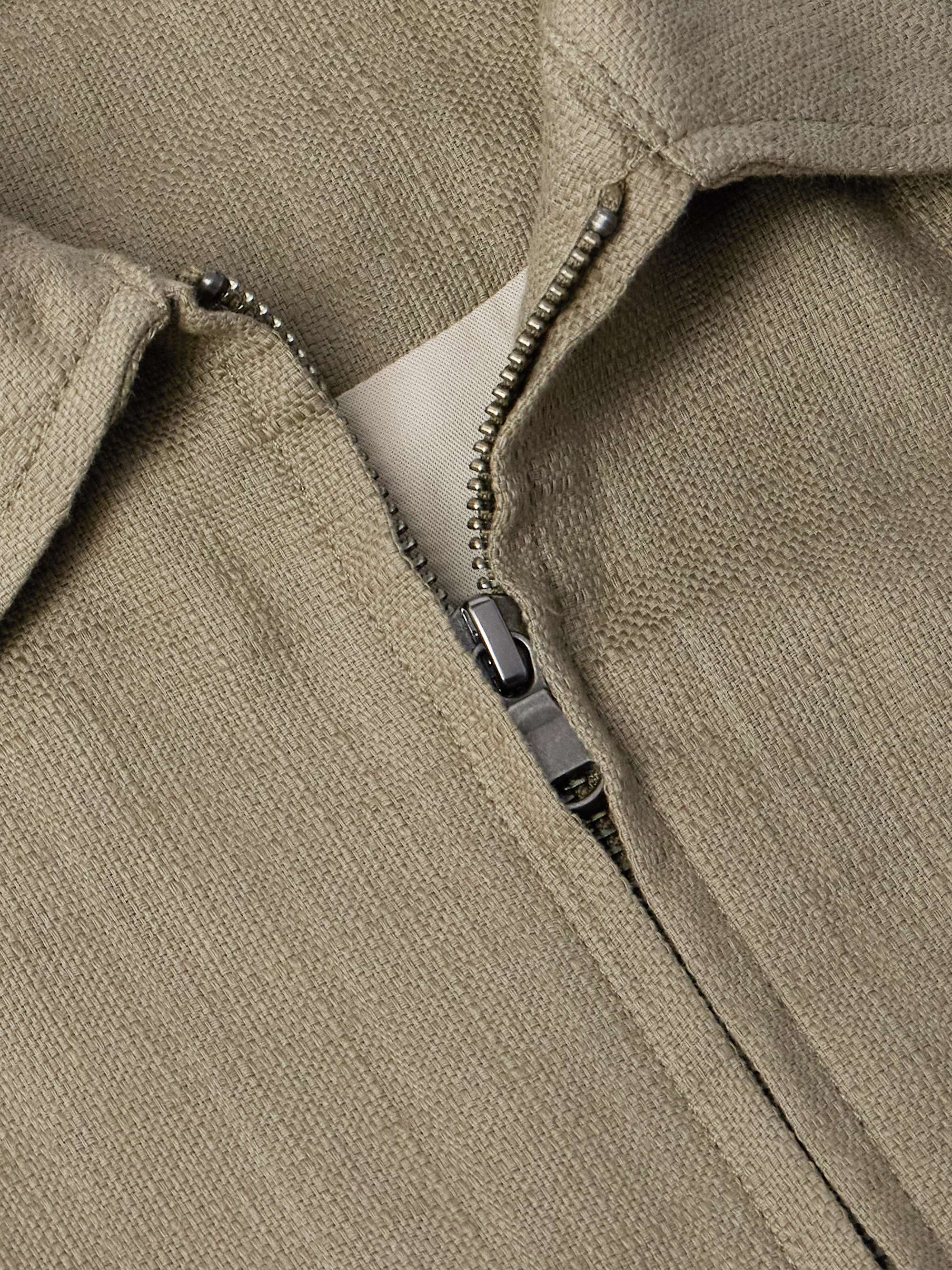 Textured-Cotton Blouson Jacket view