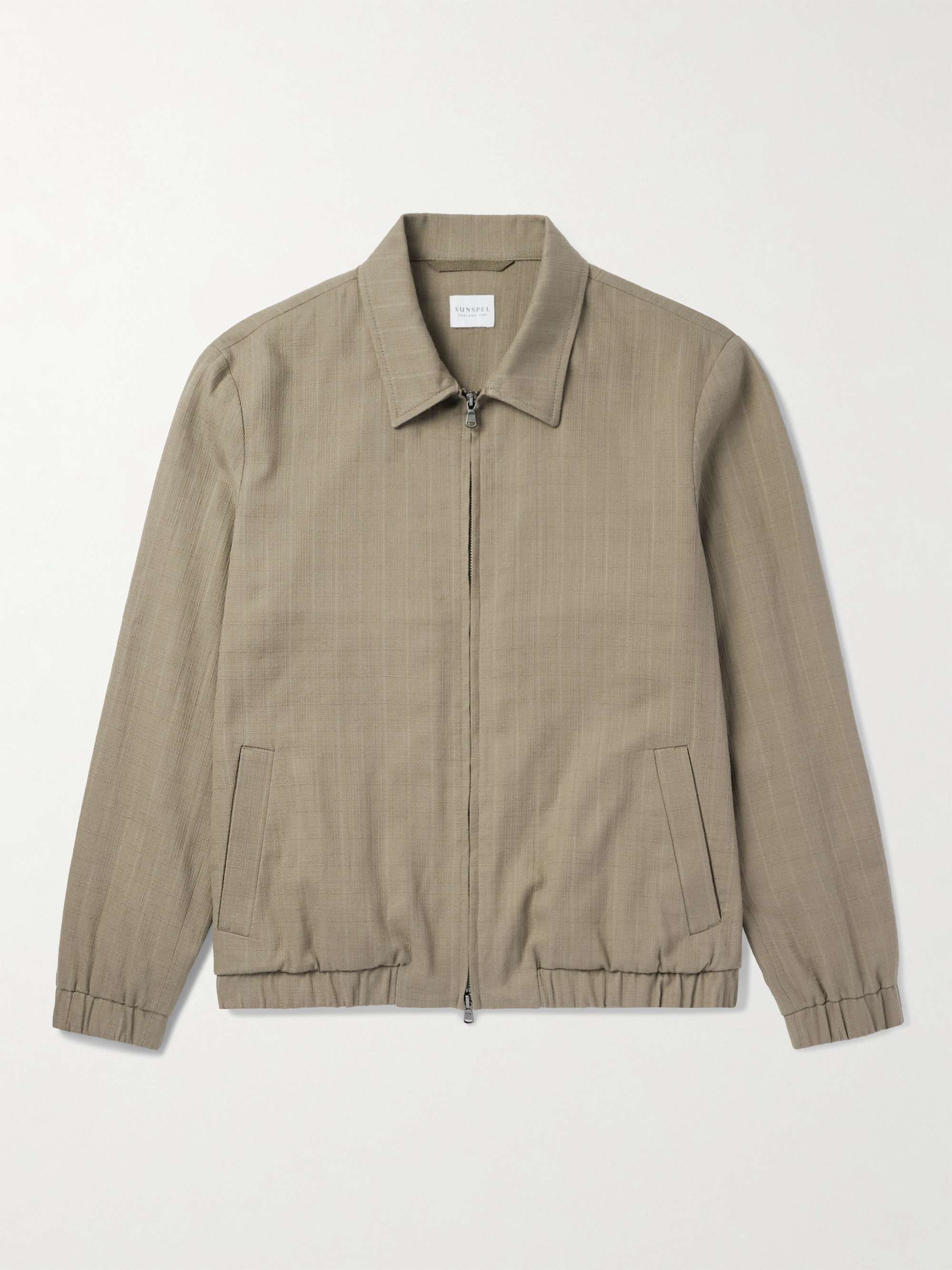 Textured-Cotton Blouson Jacket view