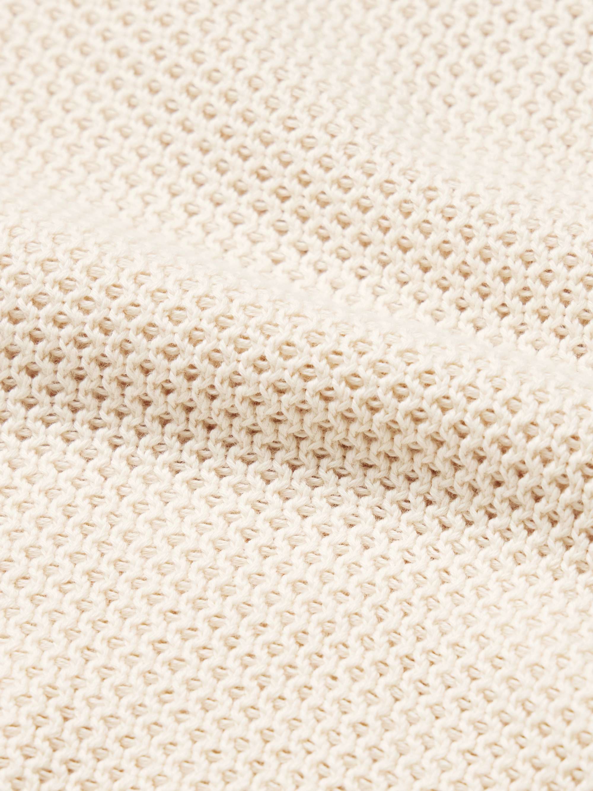 Honeycomb-Knit Cotton Sweater view