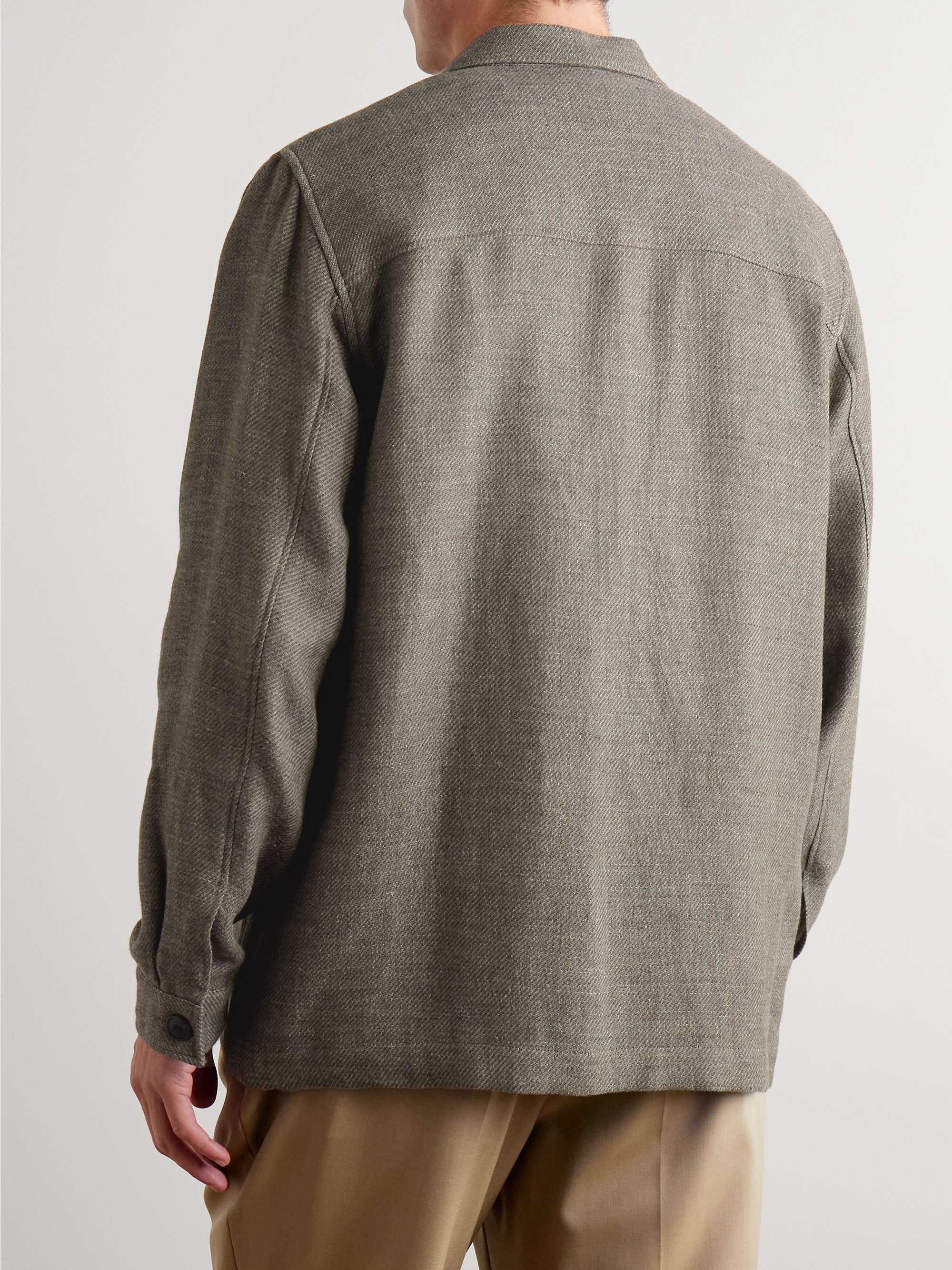 Cotton and Linen-Blend Overshirt view