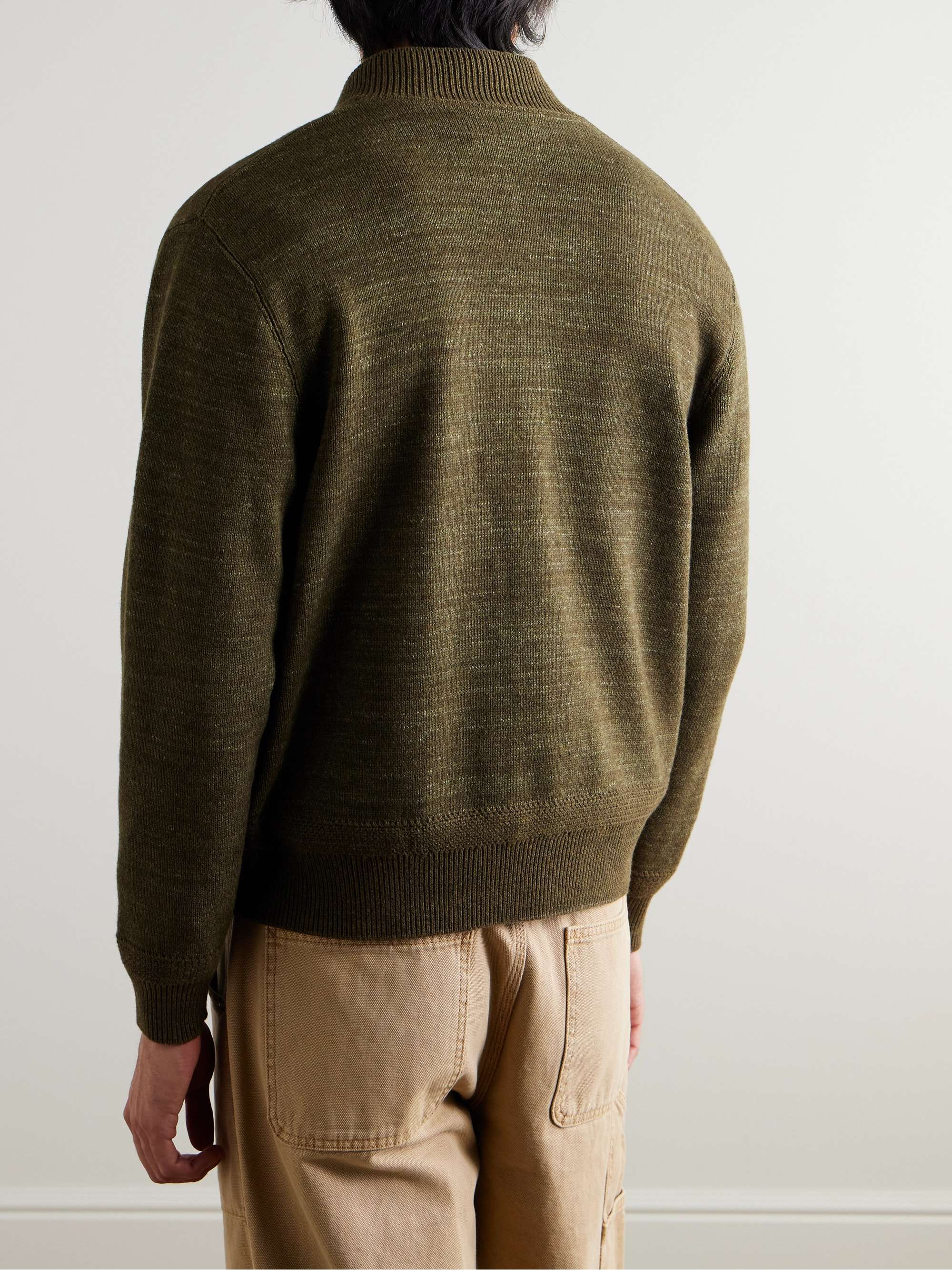 Cotton and Wool-Blend Cardigan view