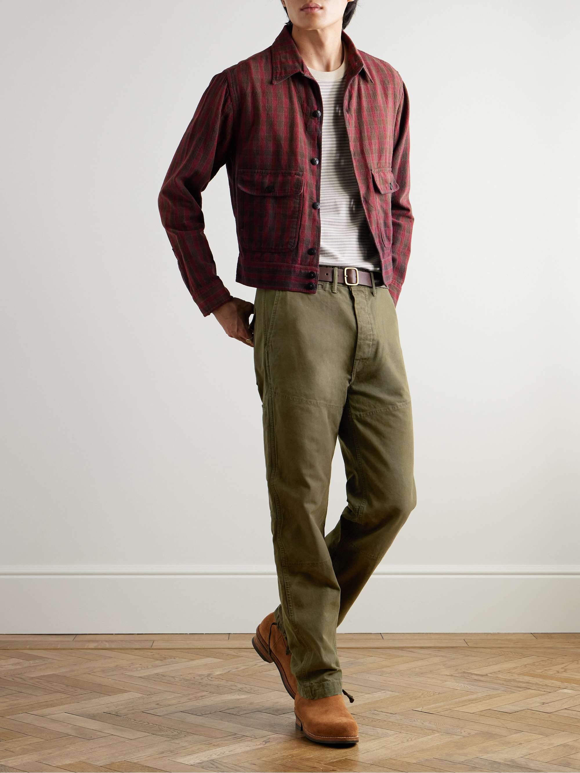 Curtiss Straight-Leg Cotton-Canvas Trousers view