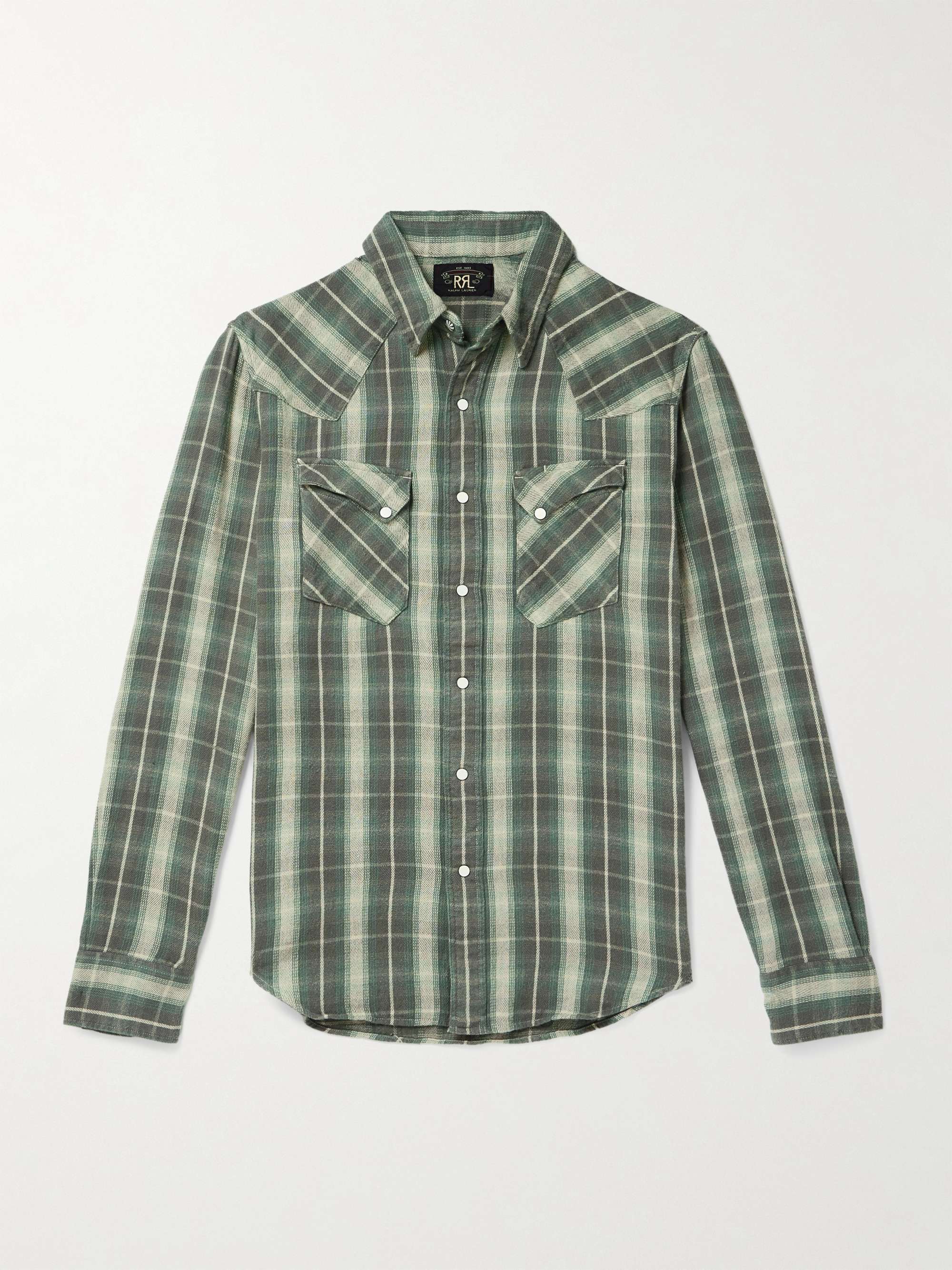Allen Checked Cotton-Flannel Western Shirt view