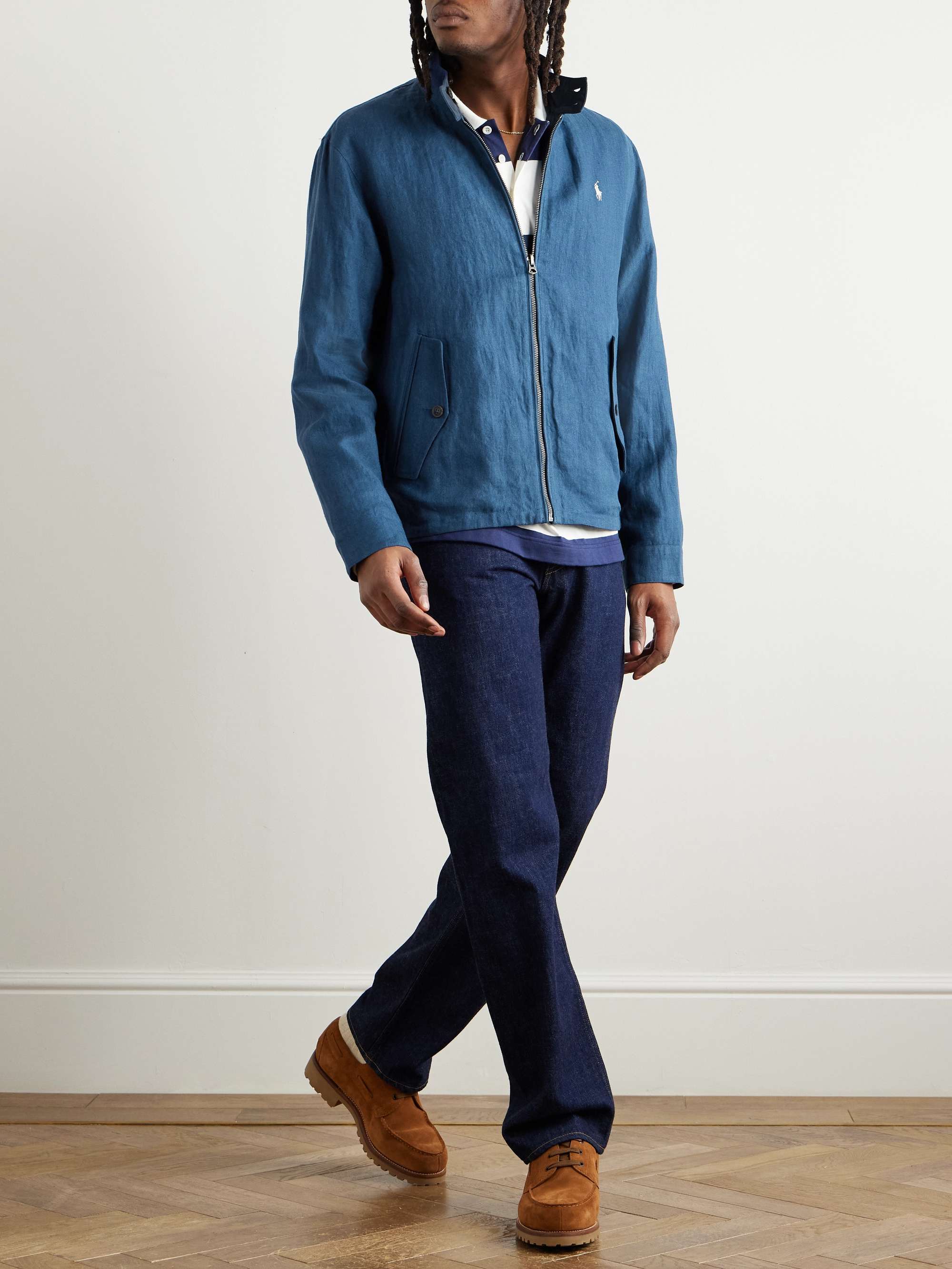 Reversible Herringbone Linen and Taffeta Jacket view