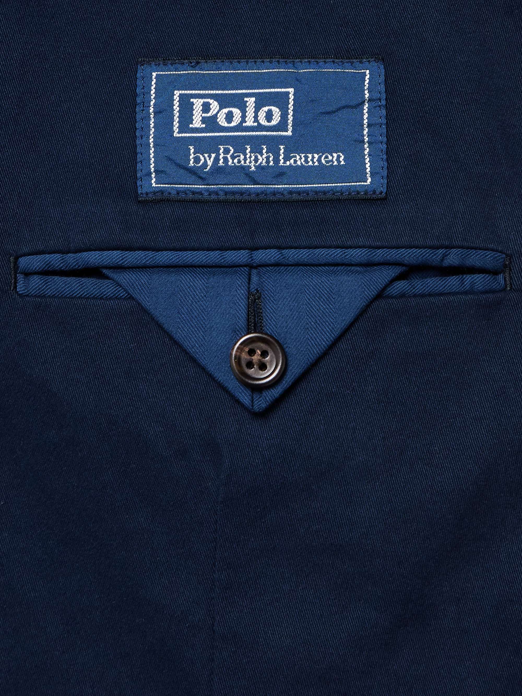 Double-Breasted Cotton-Blend Twill Blazer view