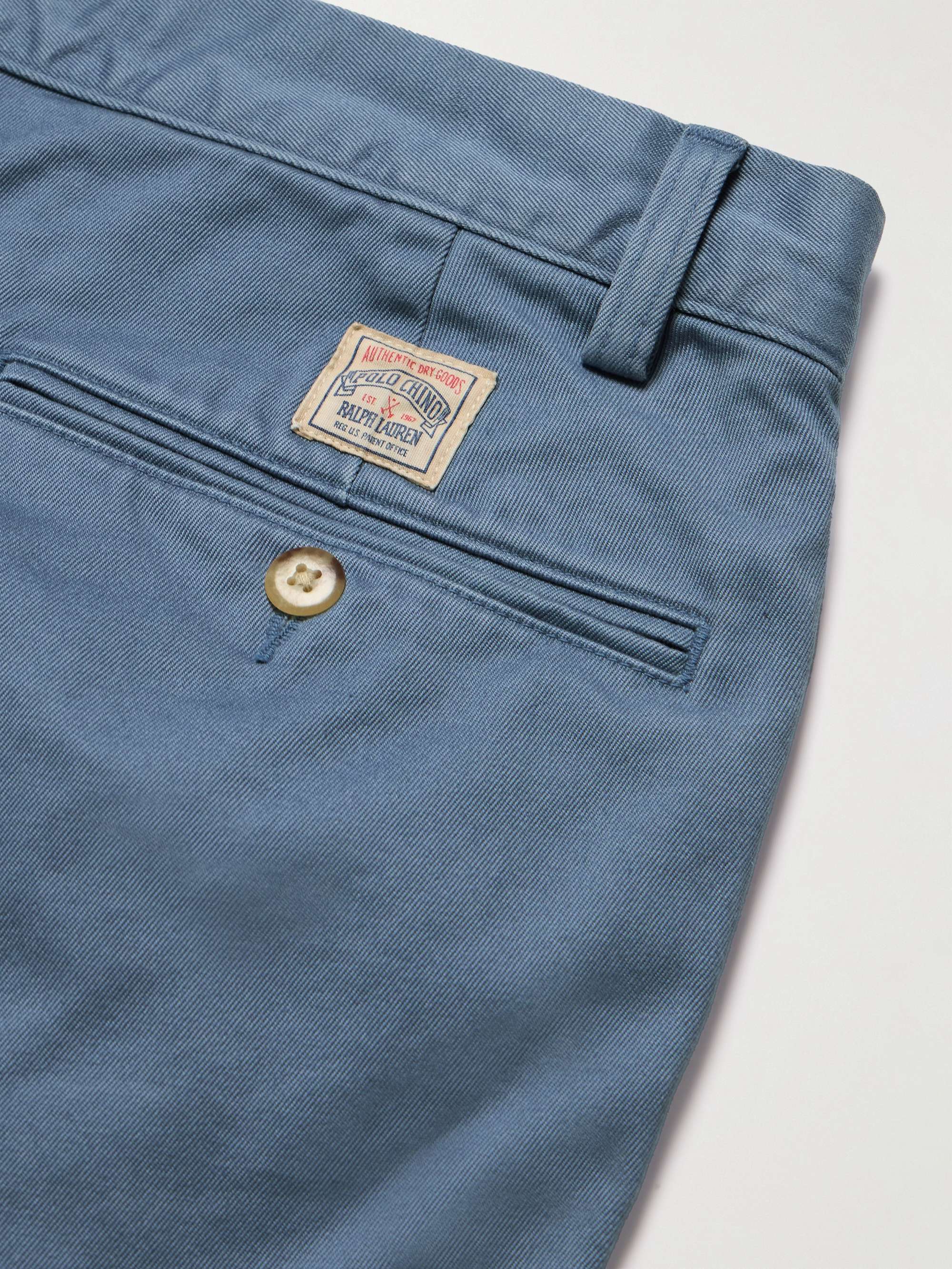 Cormac Straight-Leg Pleated Cotton-Twill Shorts view