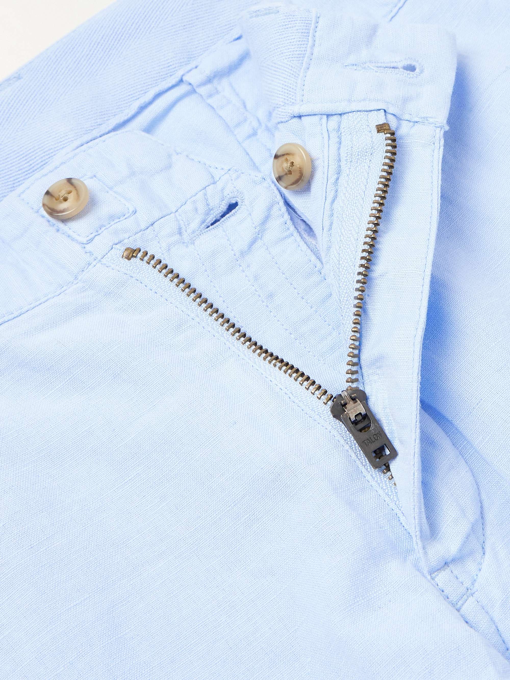 Straight-Leg Linen and Cotton-Blend Trousers view