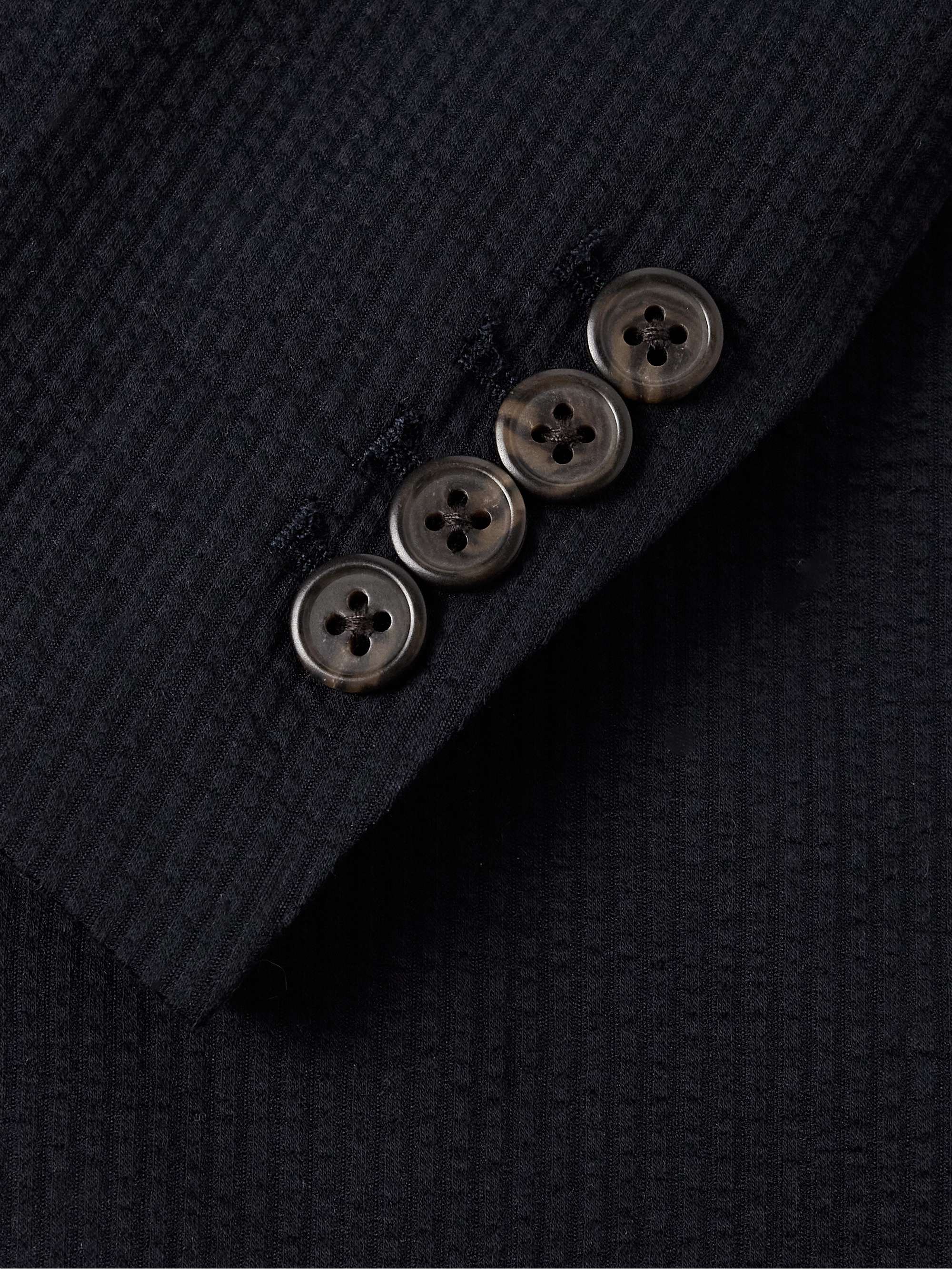 Cotton-Blend Seersucker Blazer view