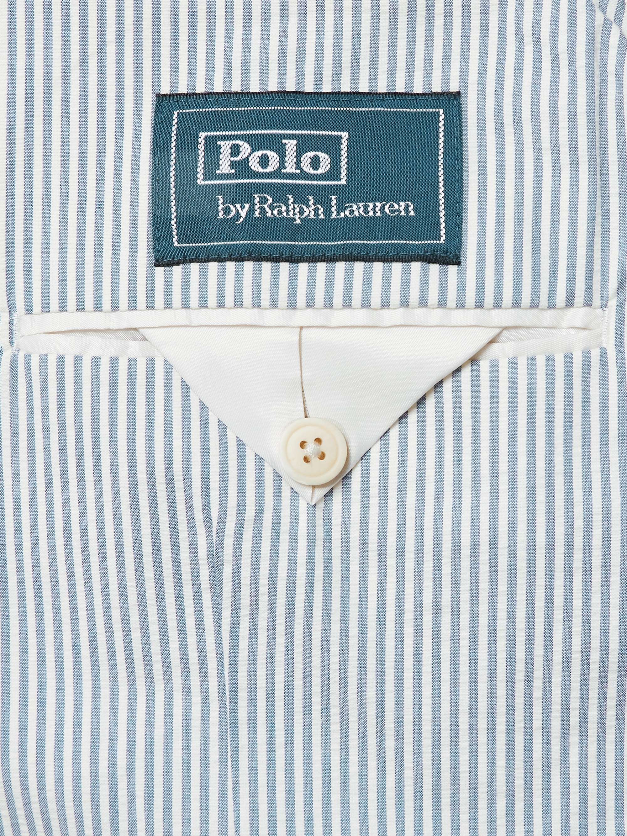 Striped Cotton-Seersucker Blazer view