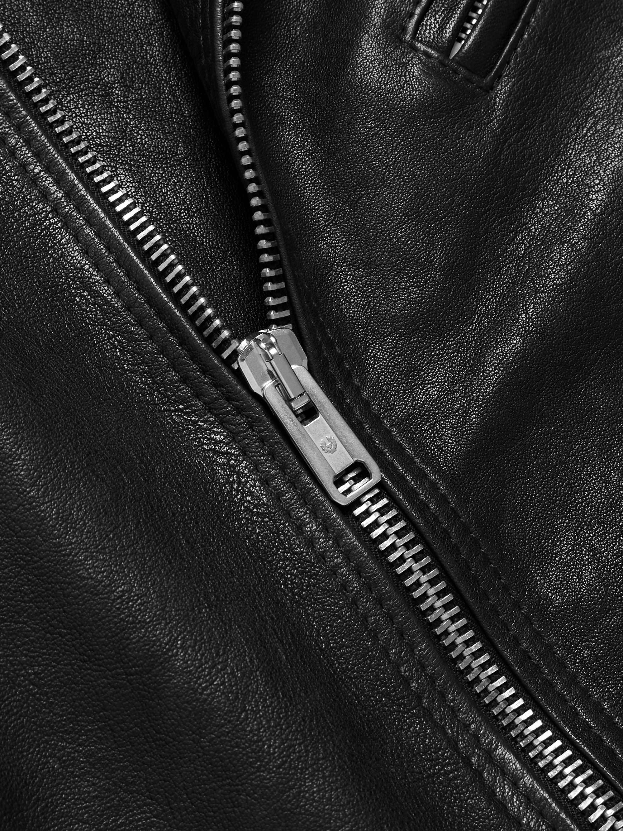 Oulton Full-Grain Leather Biker Jacket view
