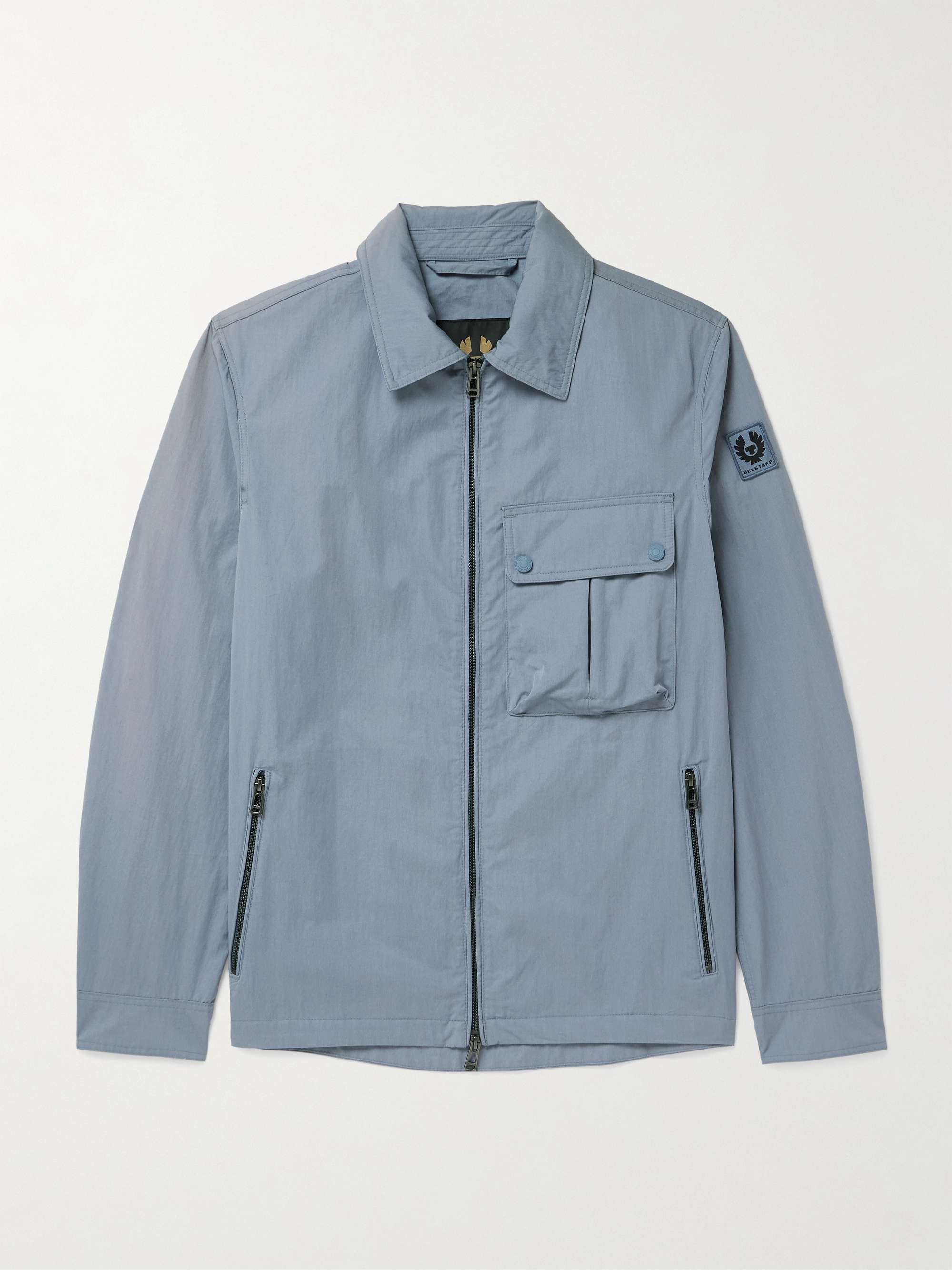 Drome Logo-Appliquéd Cotton-Blend Gabardine Overshirt view
