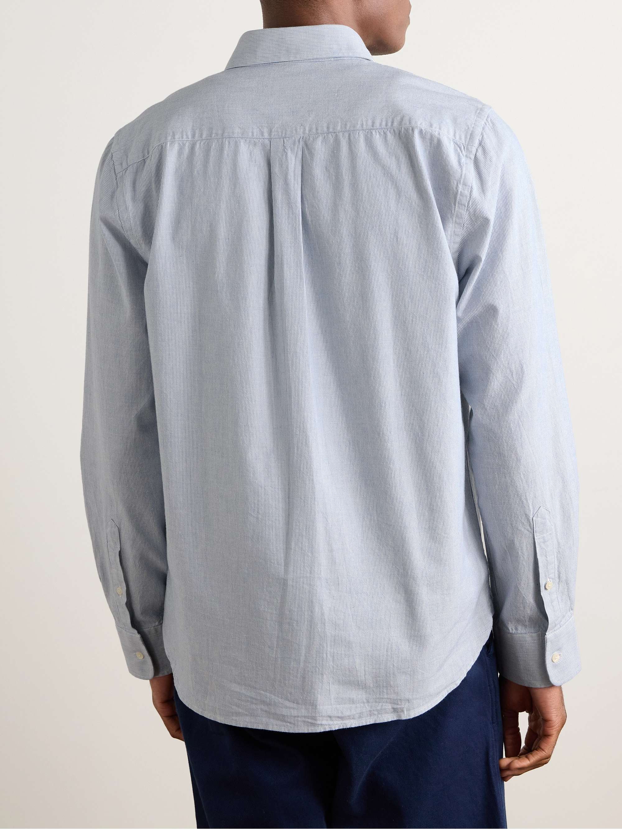 Bart Button-Down Collar Pinstriped Cotton Oxford Shirt view