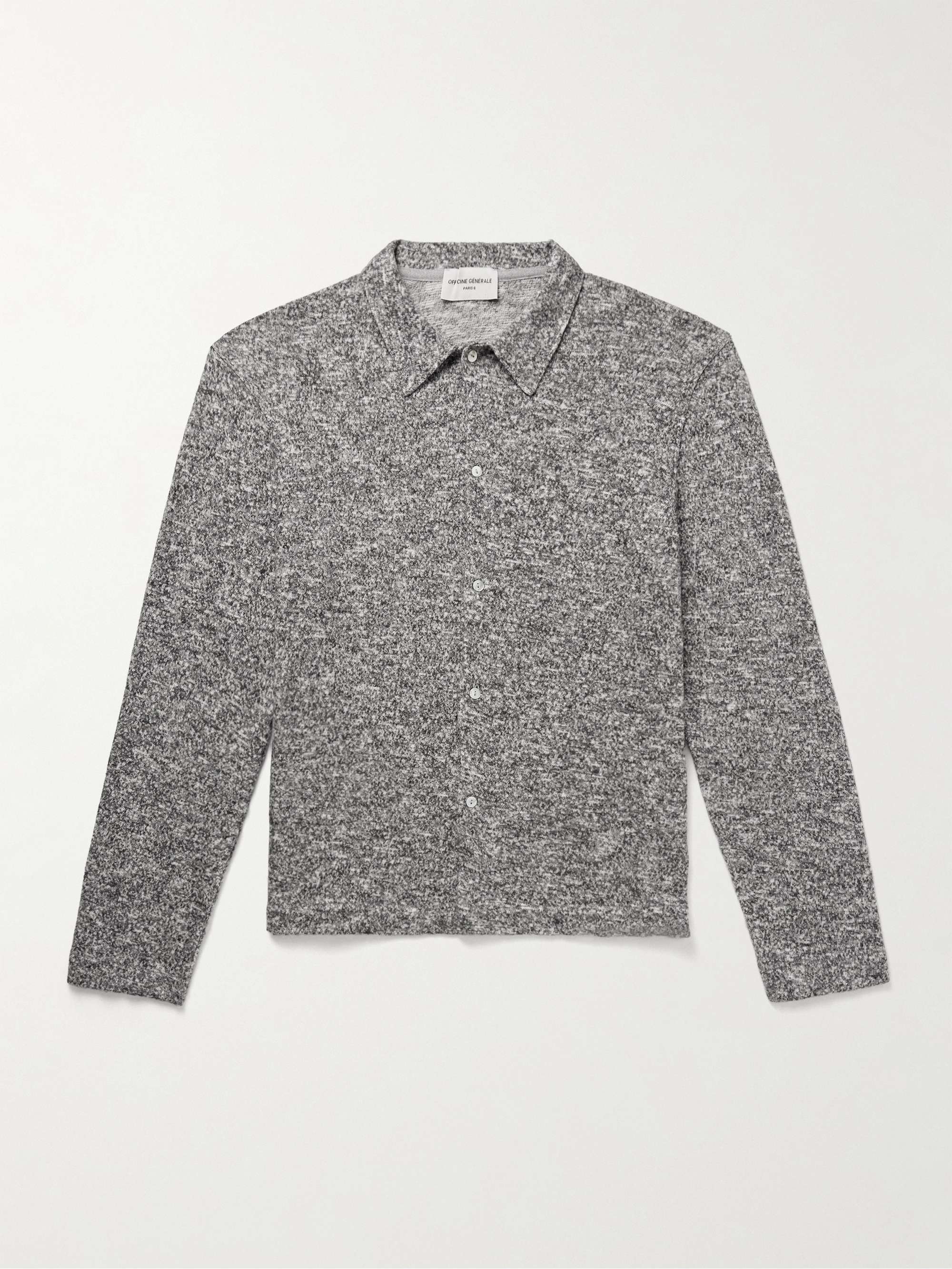 Bryan Brushed Cotton-Blend Overshirt view