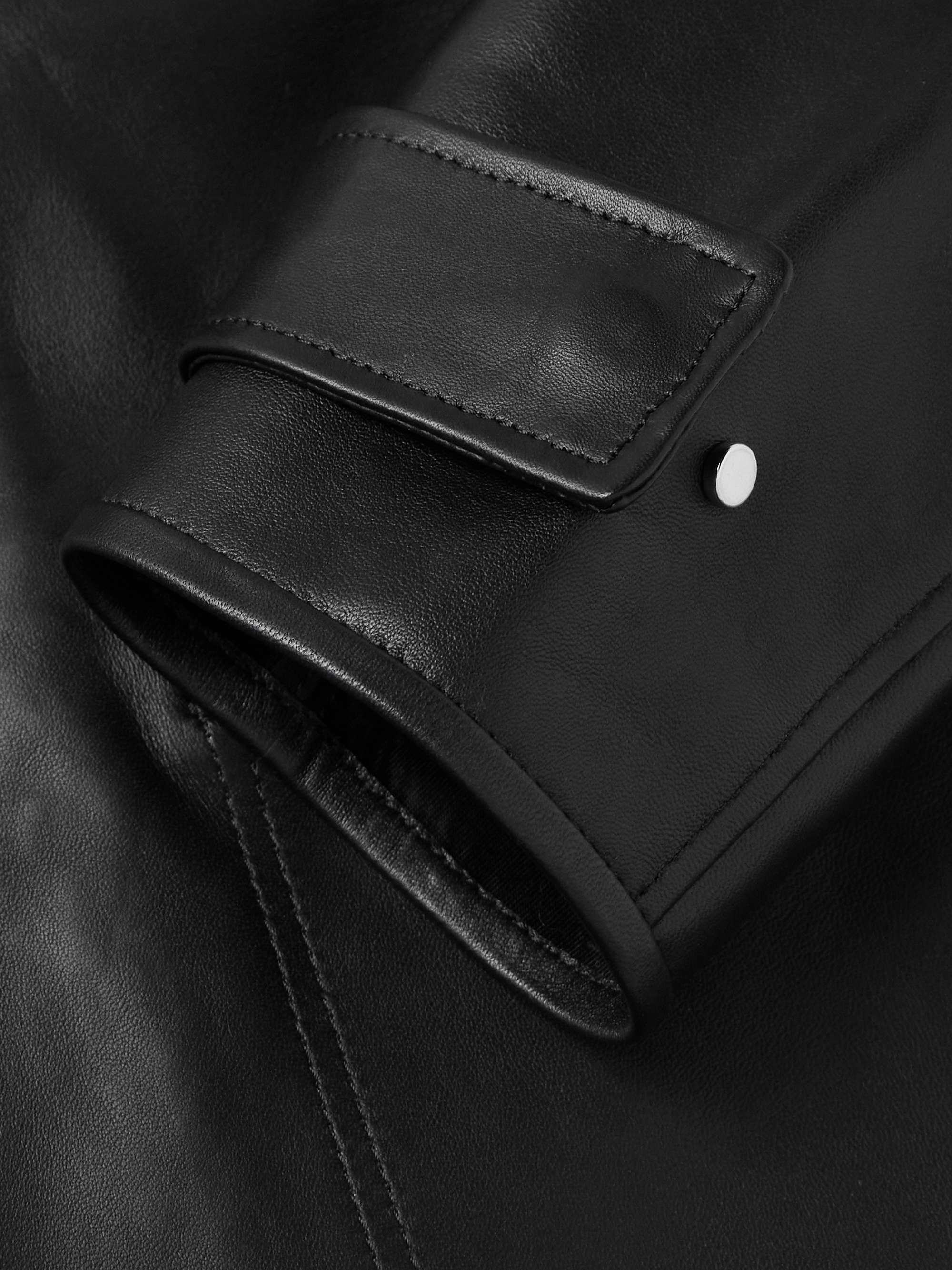 Milan Cropped Leather Jacket view