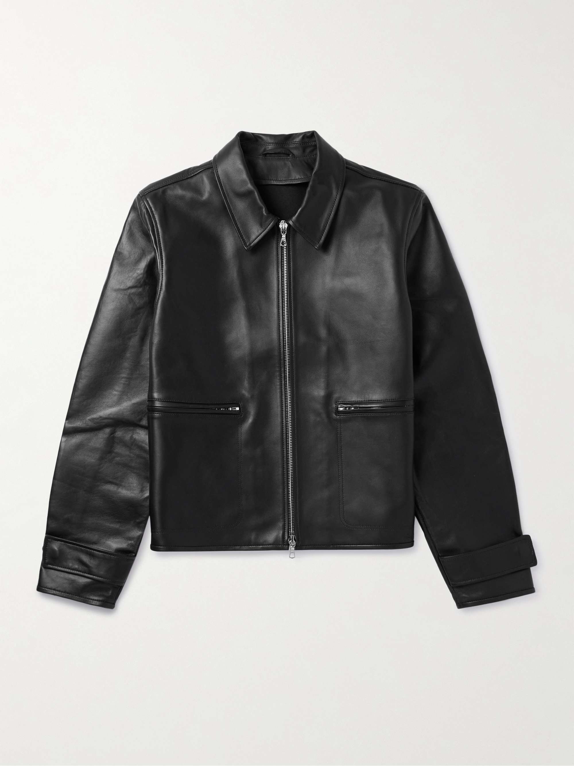 Milan Cropped Leather Jacket view