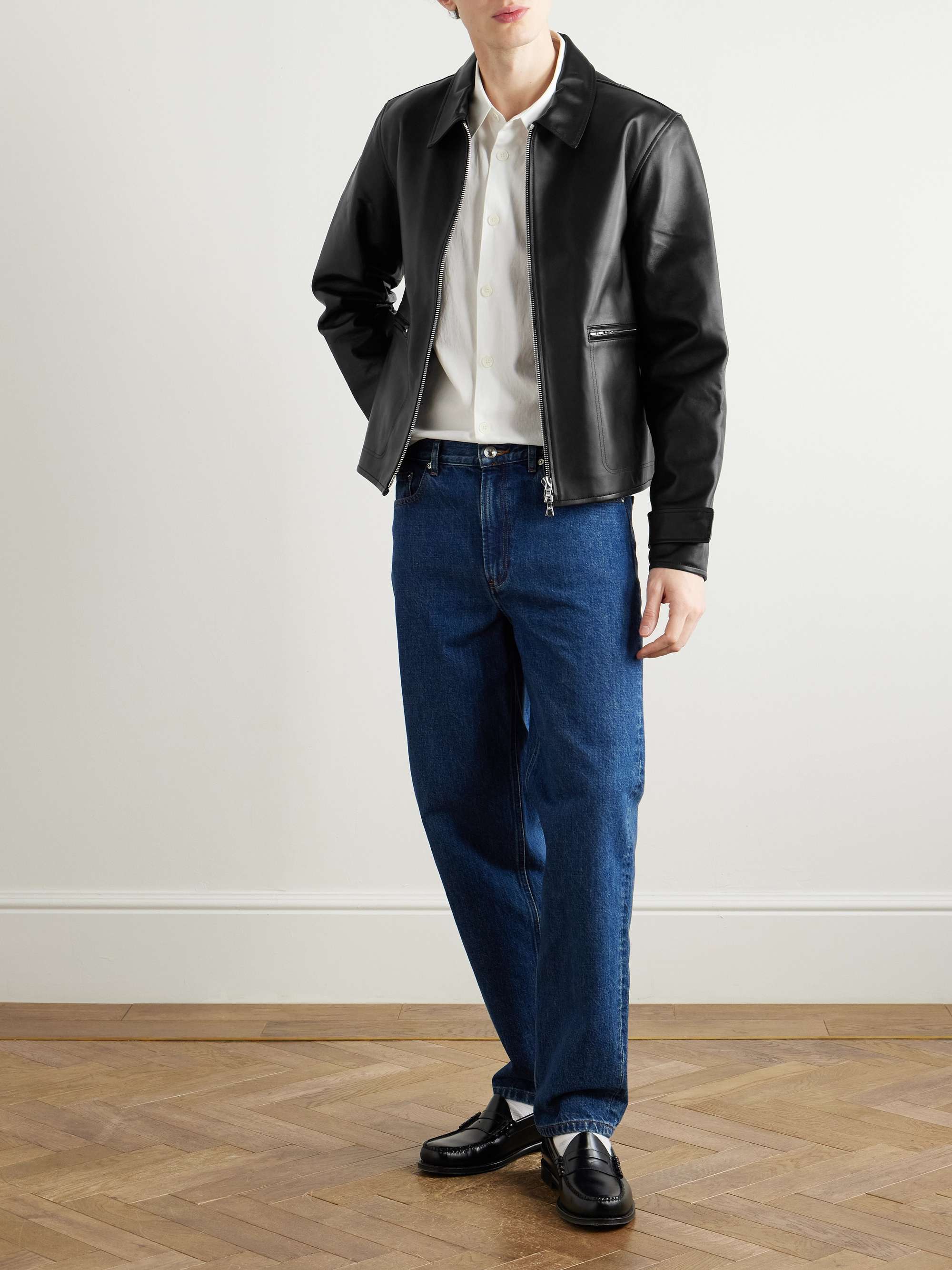Milan Cropped Leather Jacket view