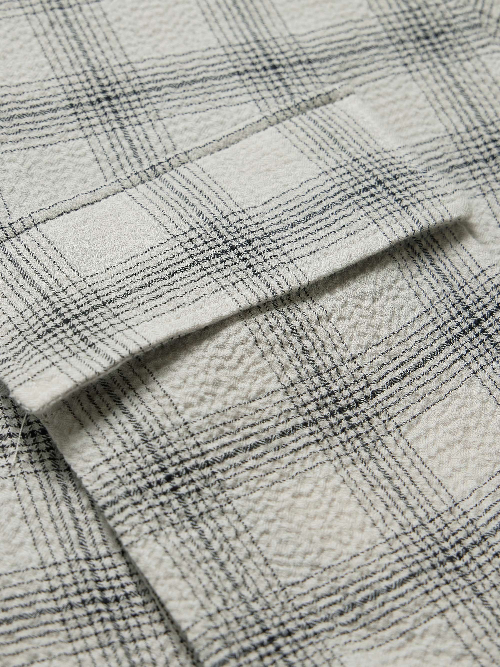 Scale Checked Crinkled-Cotton Shirt view