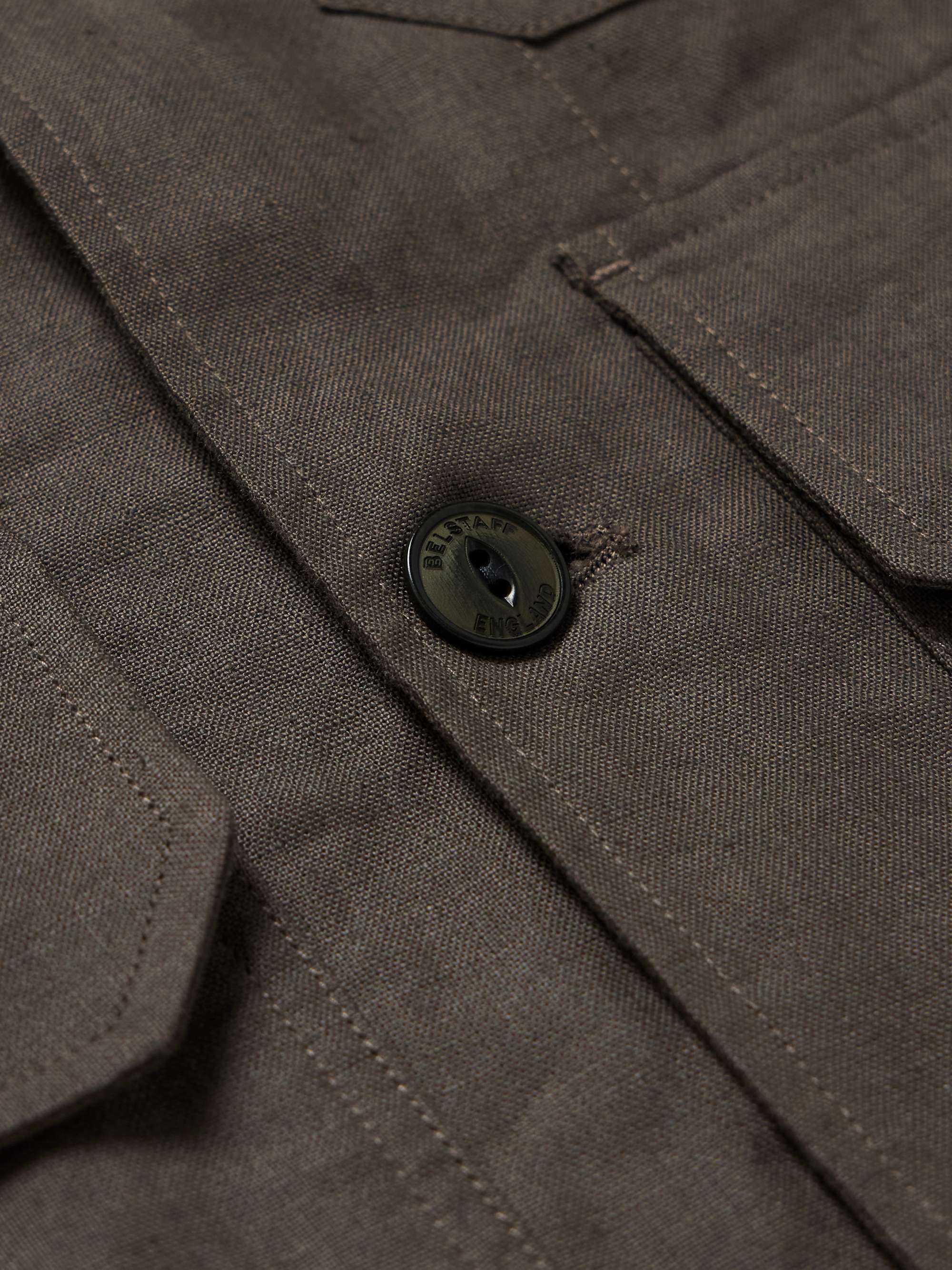 Forge Logo-Appliquéd Linen Overshirt view