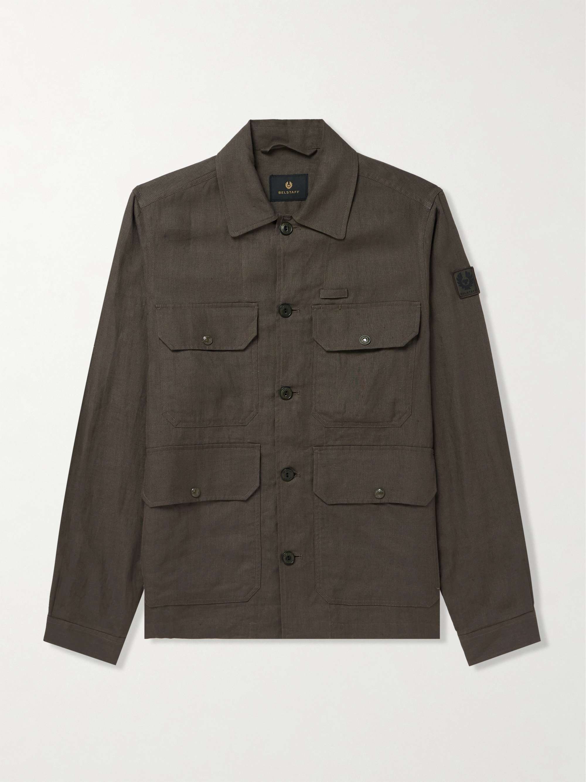 Forge Logo-Appliquéd Linen Overshirt view