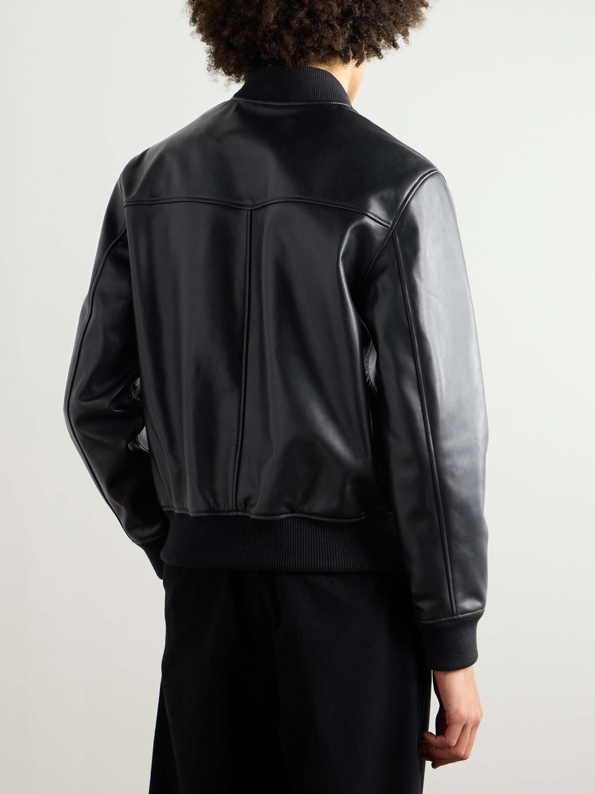 Cesar Leather Bomber Jacket view