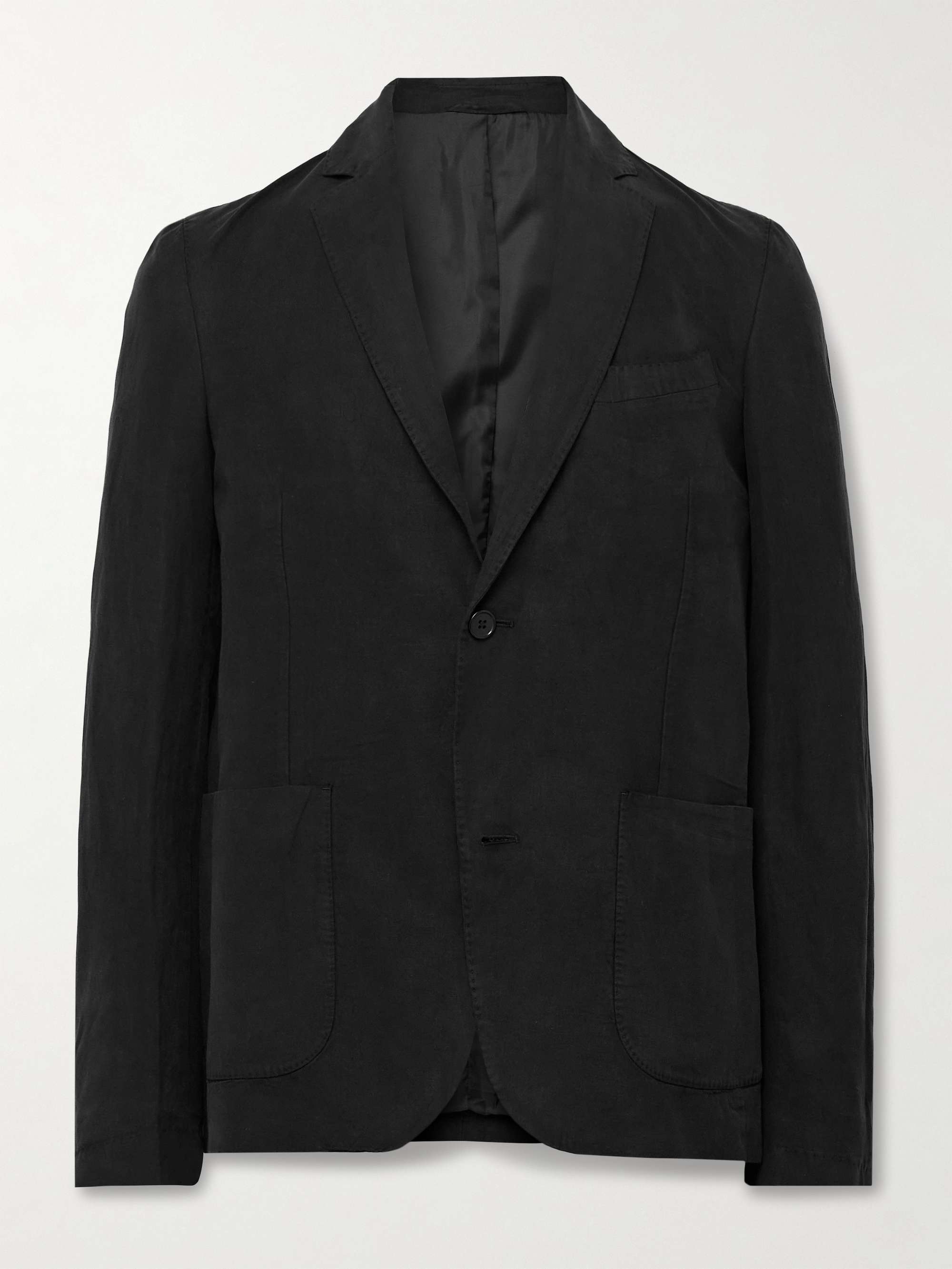 Nehemiah Garment-Dyed Lyocell, Linen and Cotton-Blend Twill Suit Jacket view