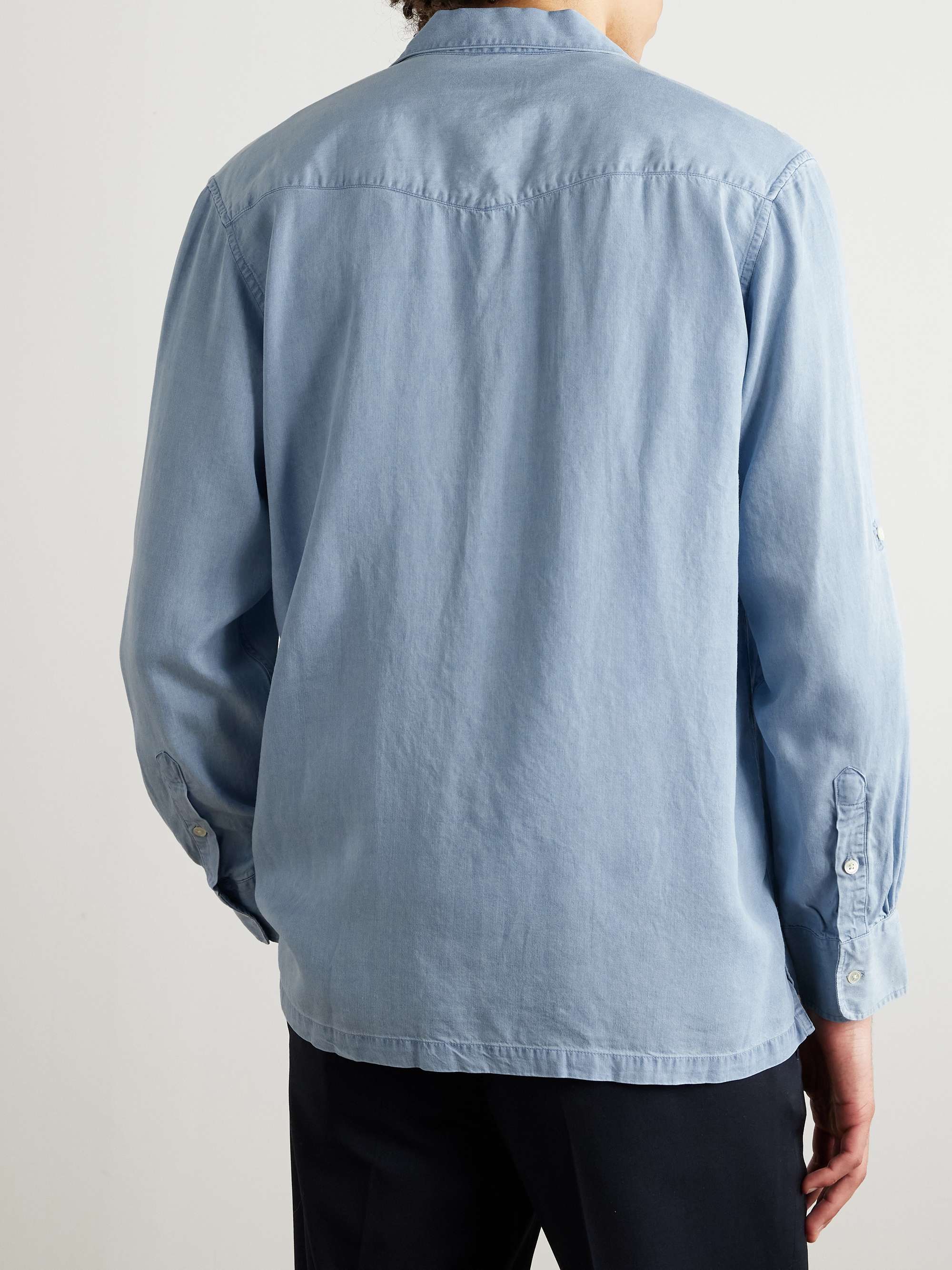 Leto Convertible-Collar Lyocell Shirt view