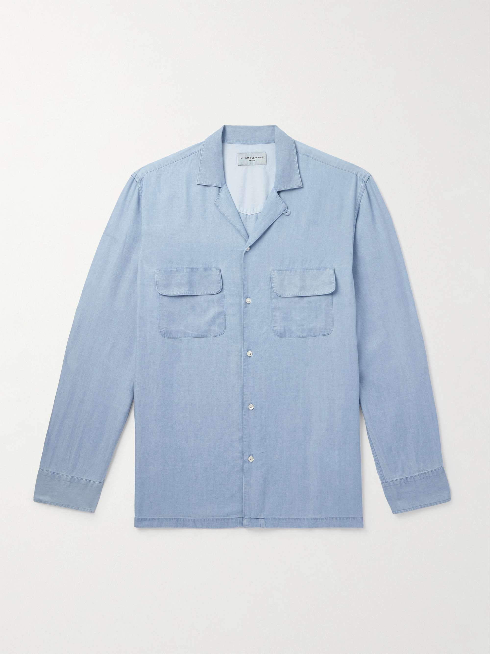 Leto Convertible-Collar Lyocell Shirt view