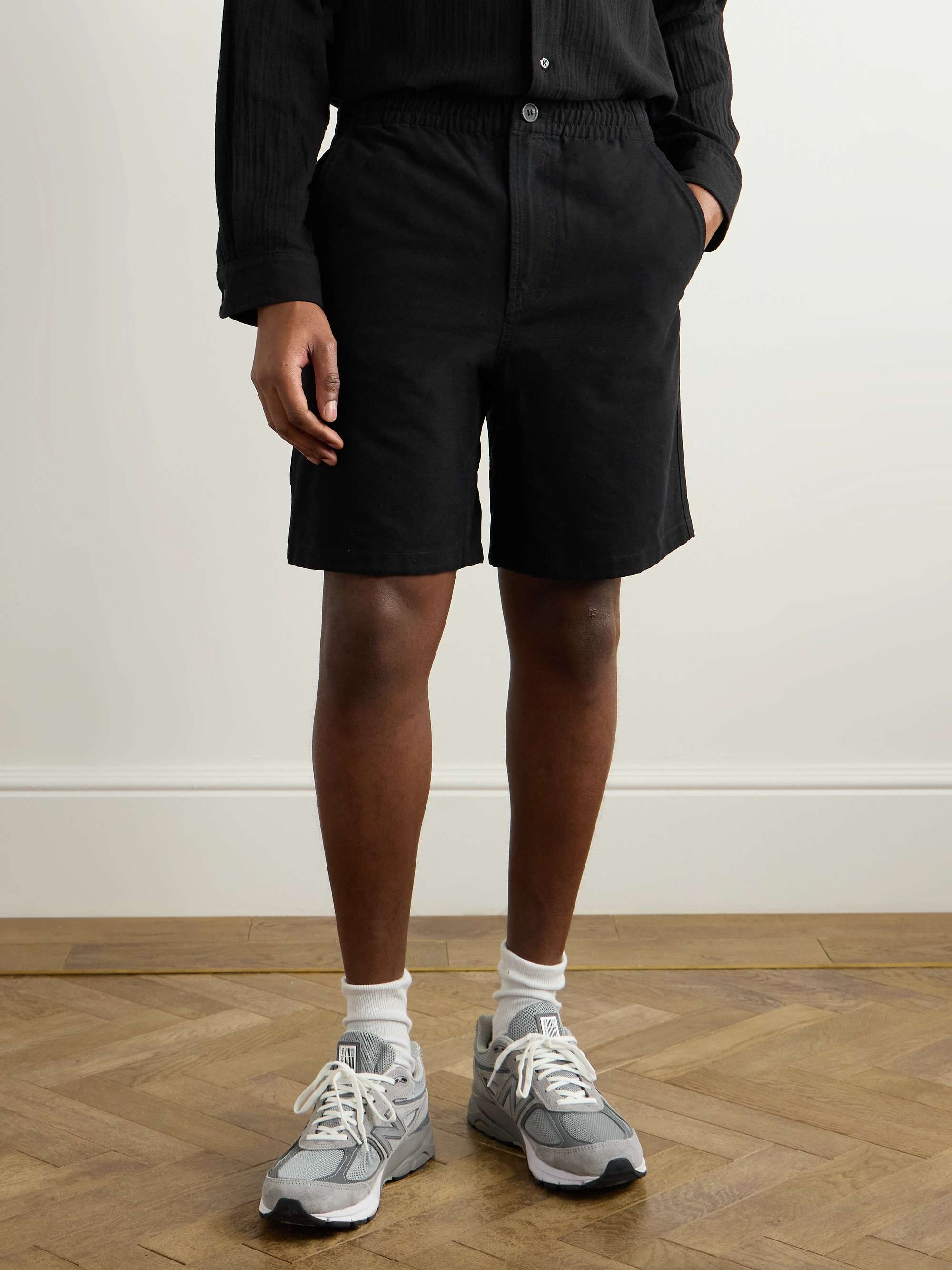 Norris Straight-Leg Cotton-Canvas Shorts view