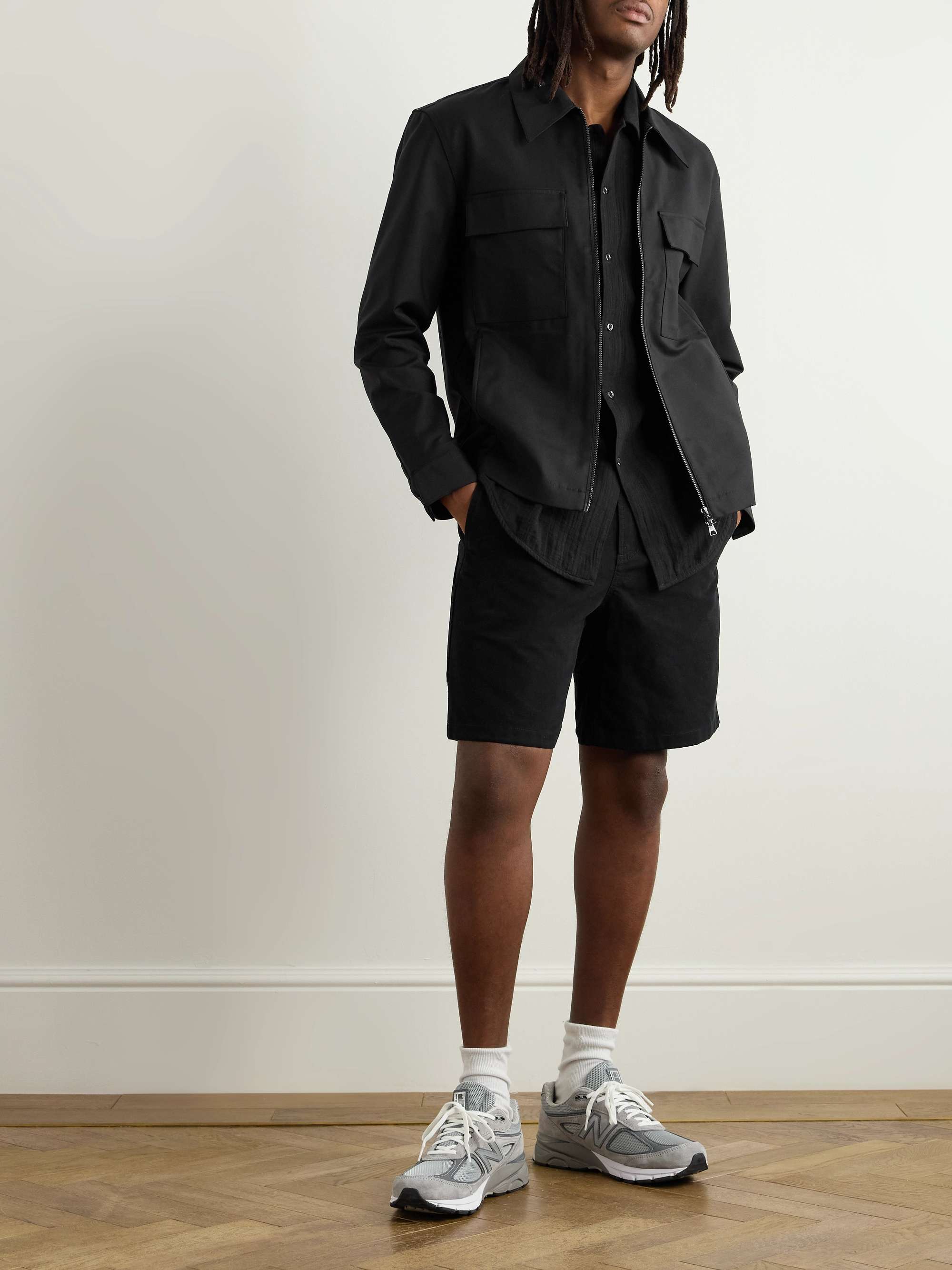 Norris Straight-Leg Cotton-Canvas Shorts view