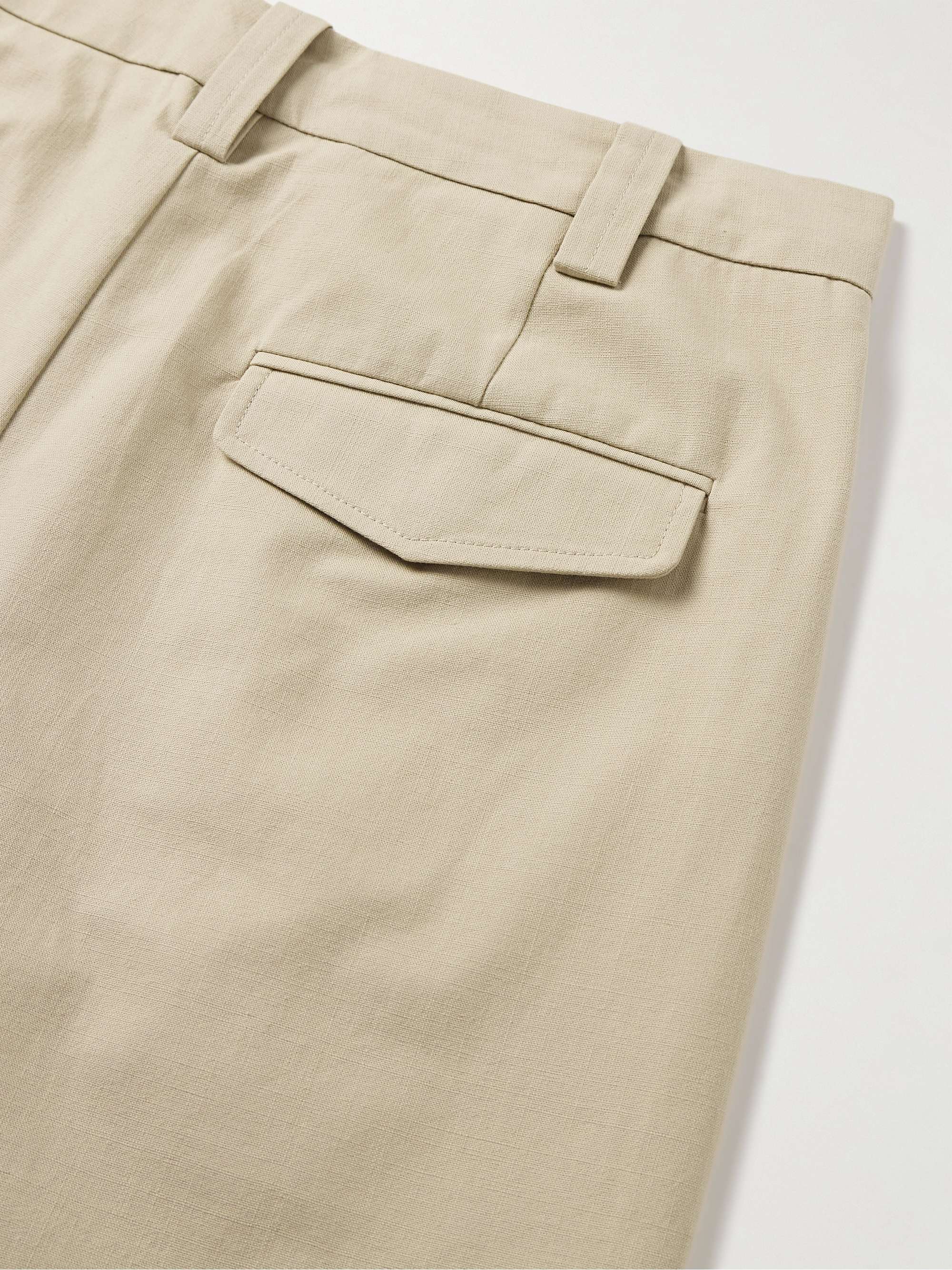 Renato Tapered Pleated Cotton Trousers view