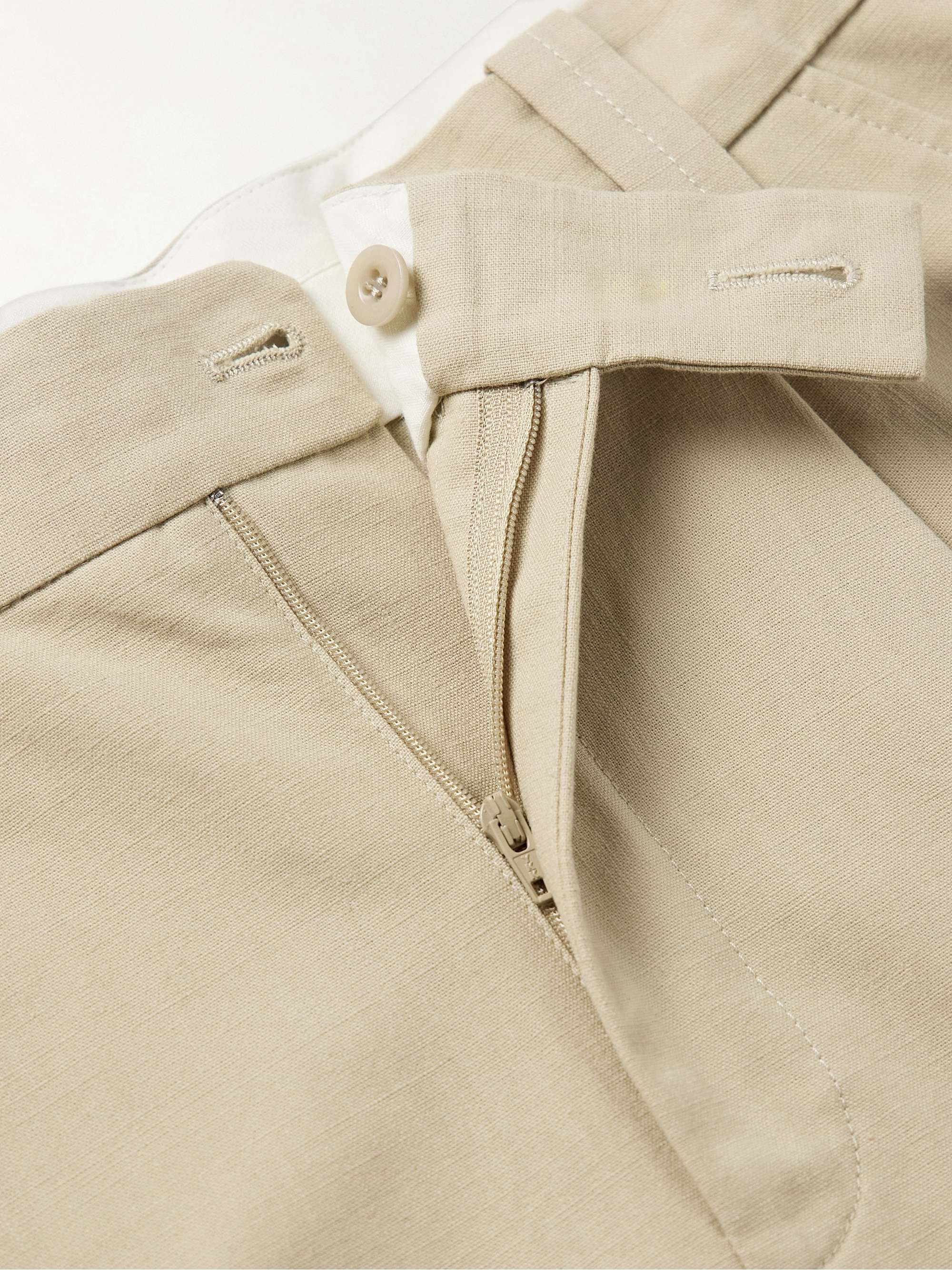 Renato Tapered Pleated Cotton Trousers view
