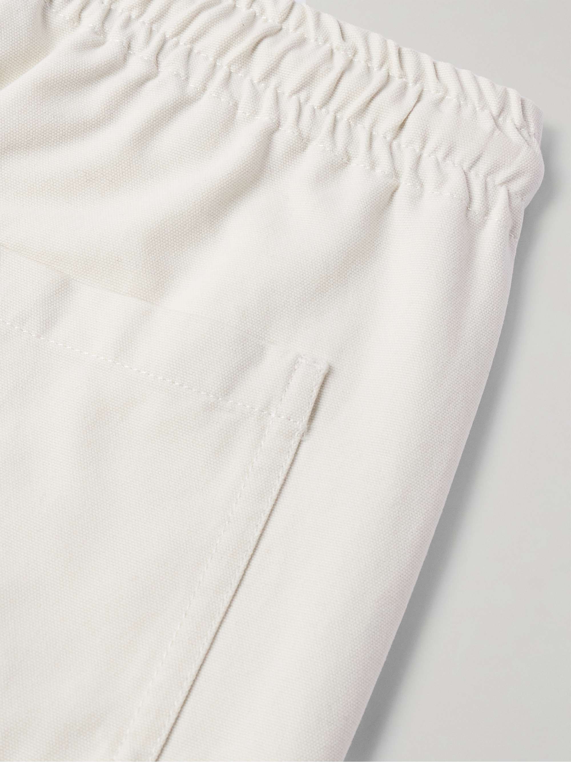 Vincent Straight-Leg Cotton-Canvas Drawstring Trousers view