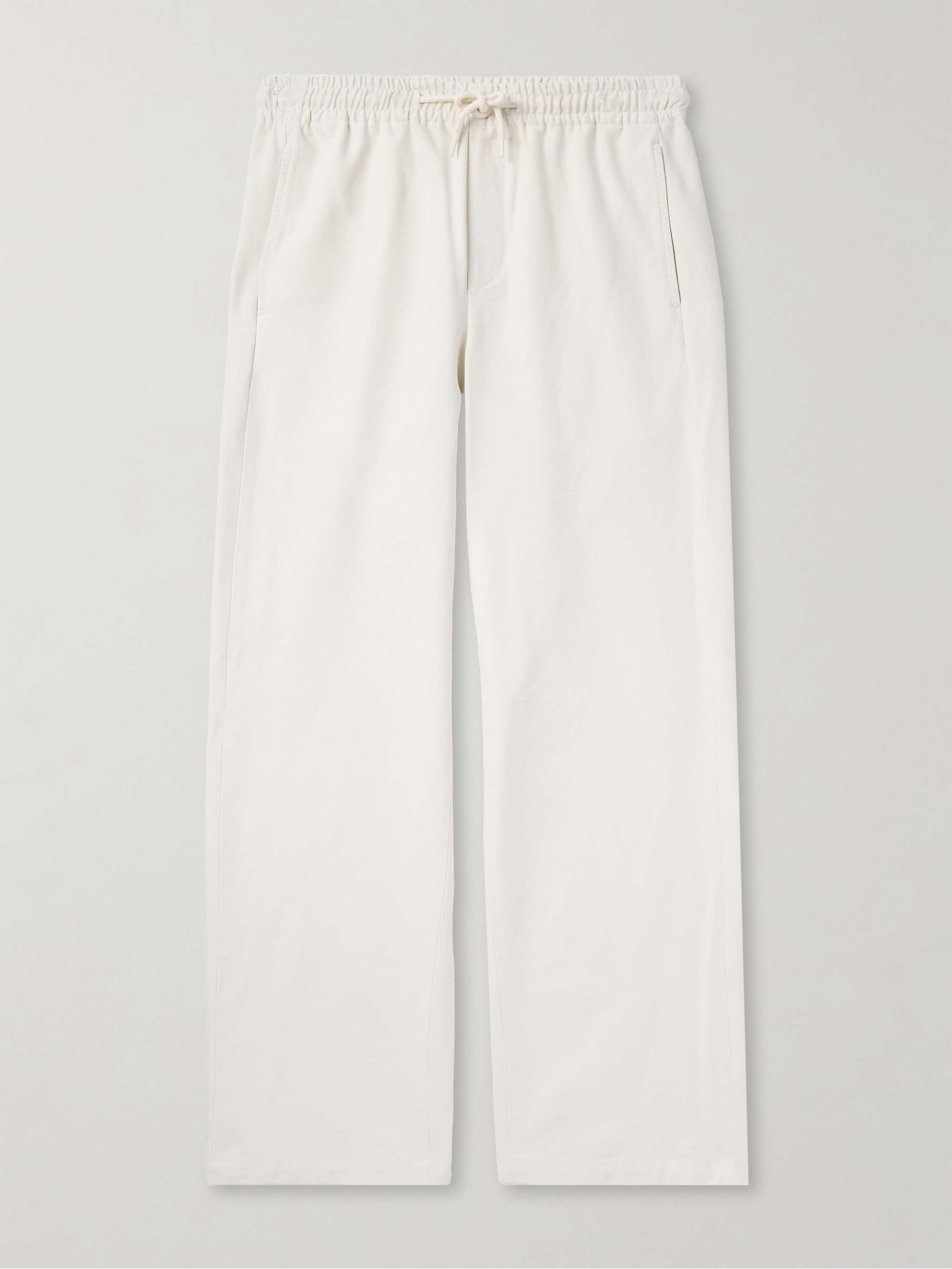 Vincent Straight-Leg Cotton-Canvas Drawstring Trousers view