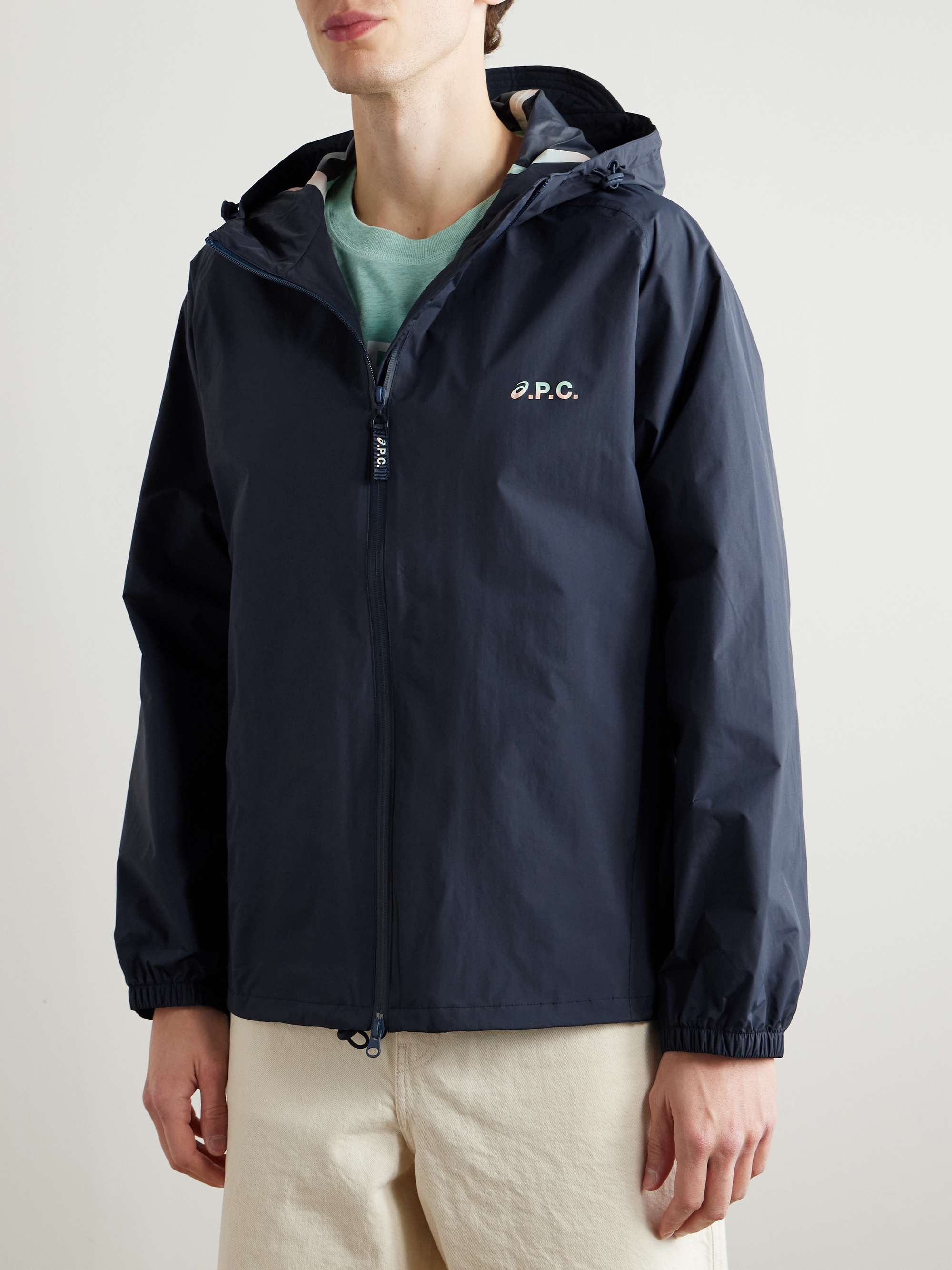 + ASICS Interaction Logo-Print Shell Hooded Jacket view