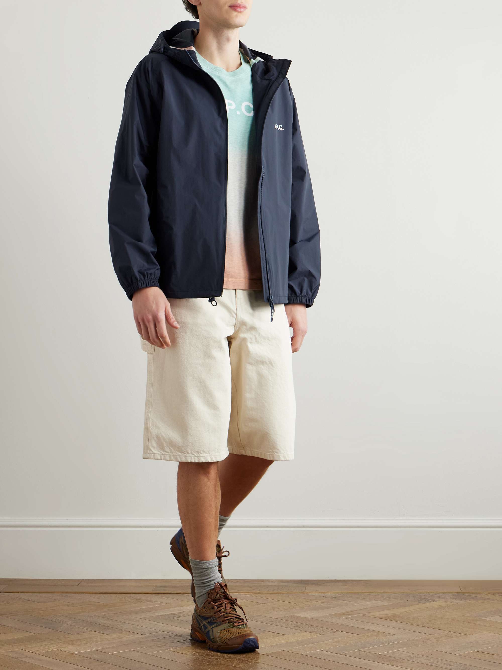 + ASICS Interaction Logo-Print Shell Hooded Jacket view