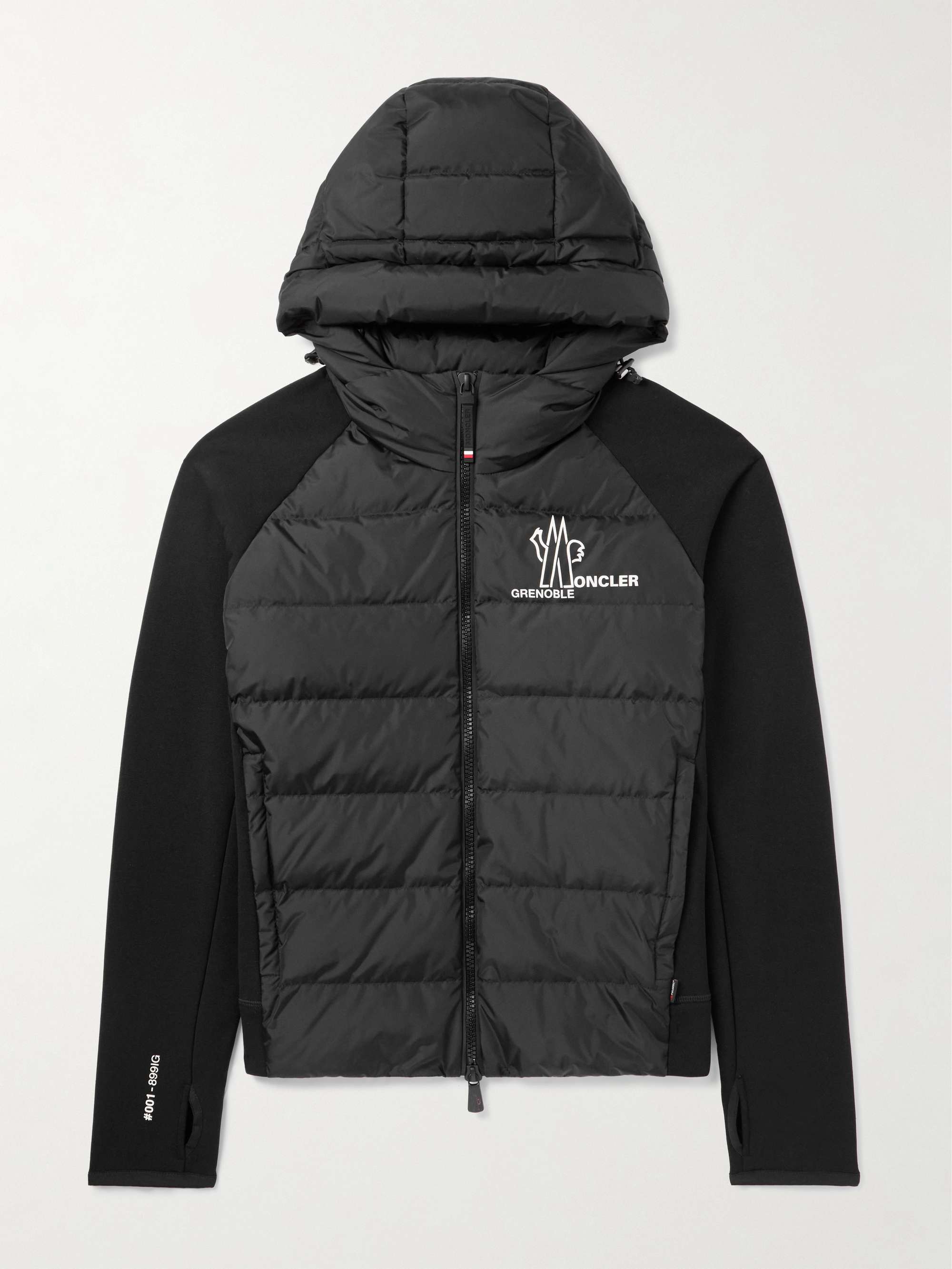Logo-Print Quilted Shell and Stretch-Jersey Hooded Down Jacket view
