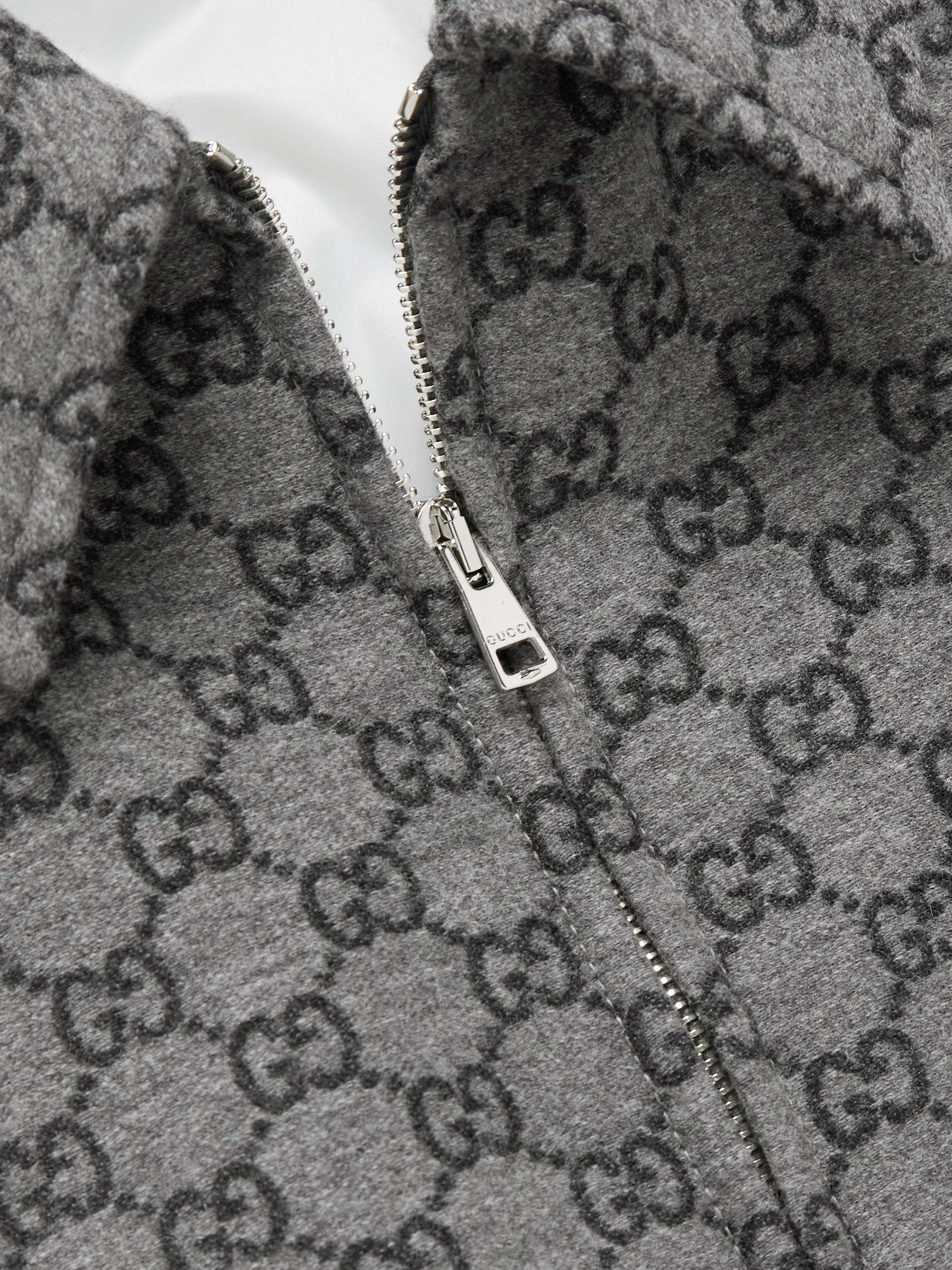 GG Monogrammed Wool-Jacquard Overshirt view