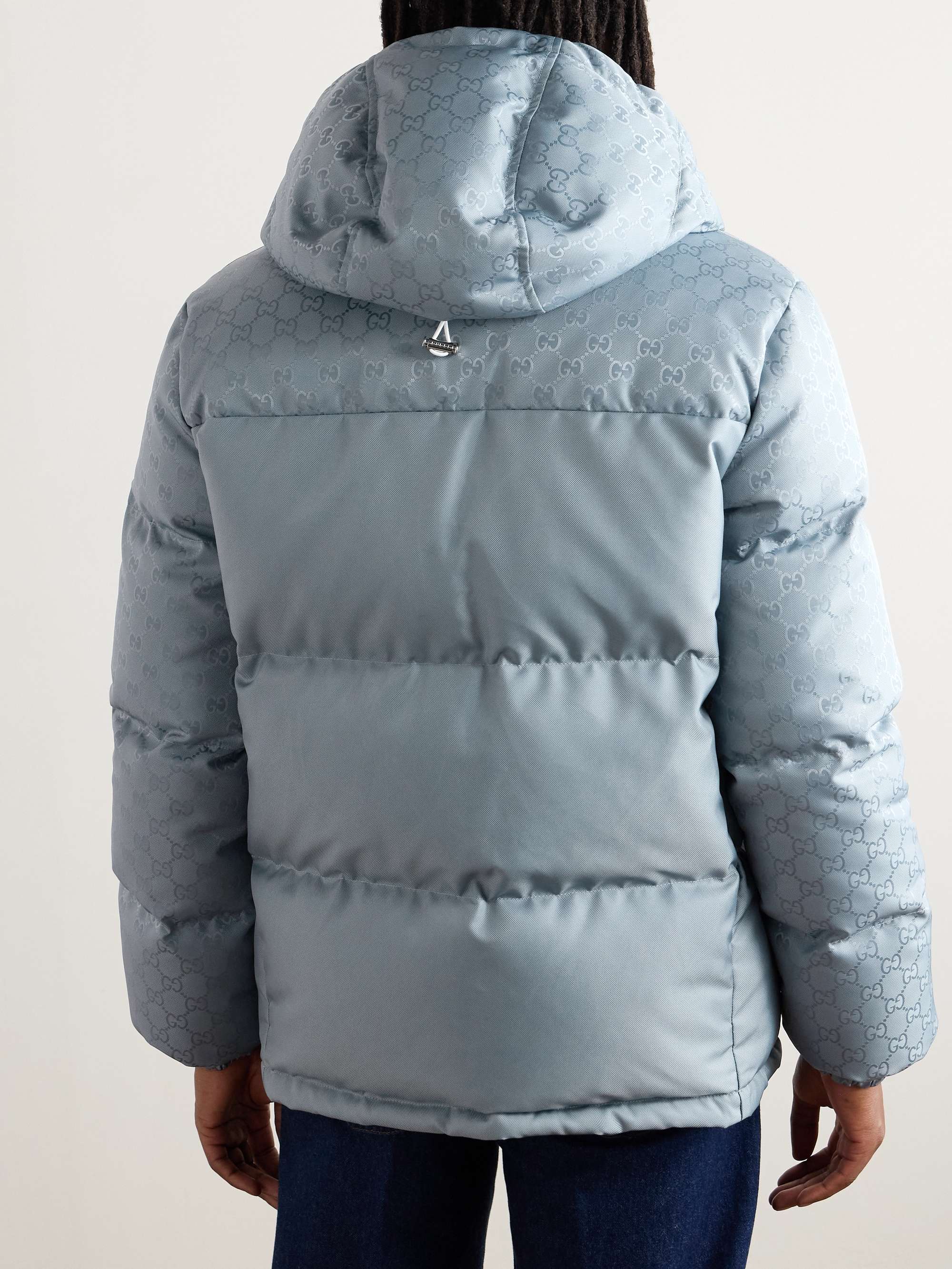 Quilted Logo-Jacquard Nylon Hooded Down Jacket view