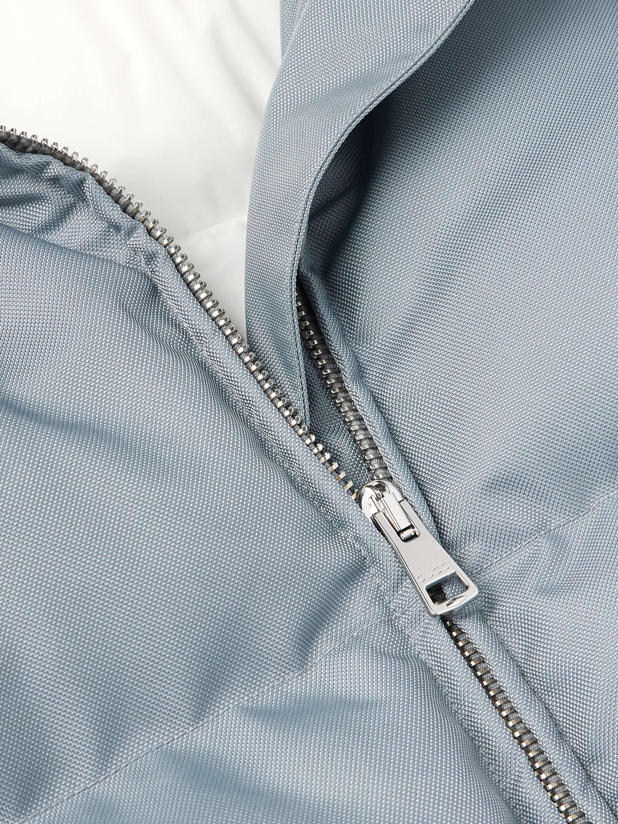 Quilted Logo-Jacquard Nylon Hooded Down Jacket view