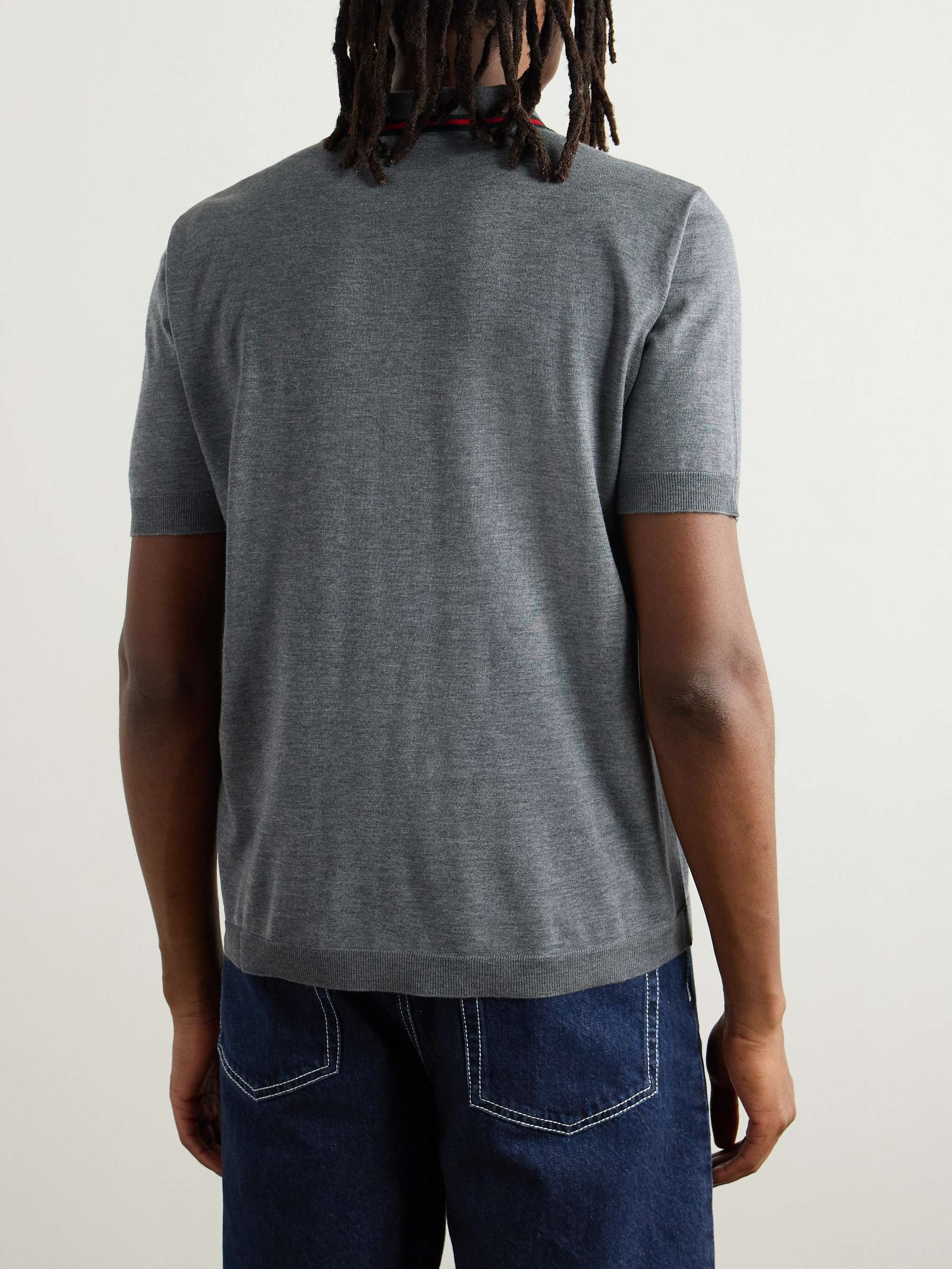 Striped Wool Polo Shirt view